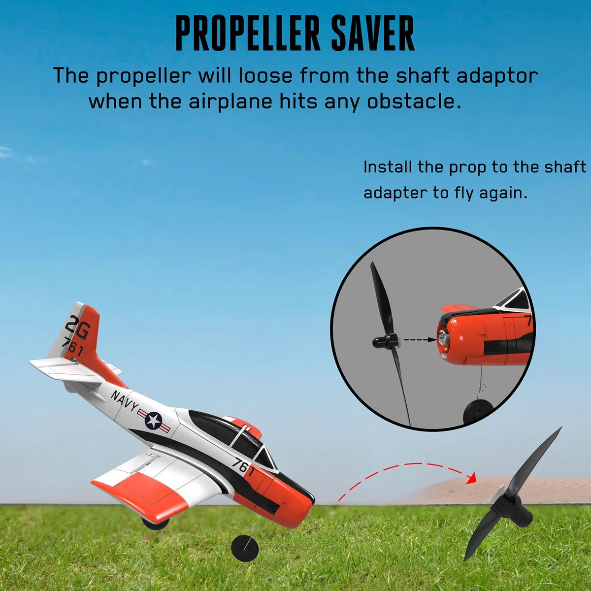 FLYCOLOR 3 set F4U Rc Plane Elica con Elica Savers e Adattatori per VOLANTEXRC 761-8 761-9 T28 Aereo