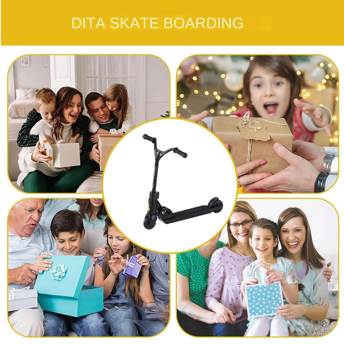Scooter da dito giocattolo, dito da monopattino piccolo, Skateboard Finger Sport, Piccolo monopattino acrobatico, skateboard pieghevoli e divertenti Finger Sport per l'allenamento con le dita