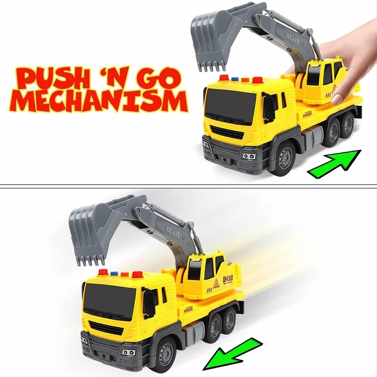 Scala 1:16 Escavatore, Escavatori Grande camion Giocattolo con Luci e Suoni Funzione, Veicoli da cantiere Giocattolo Regalo per Bambini 3 4 5 6 Anni