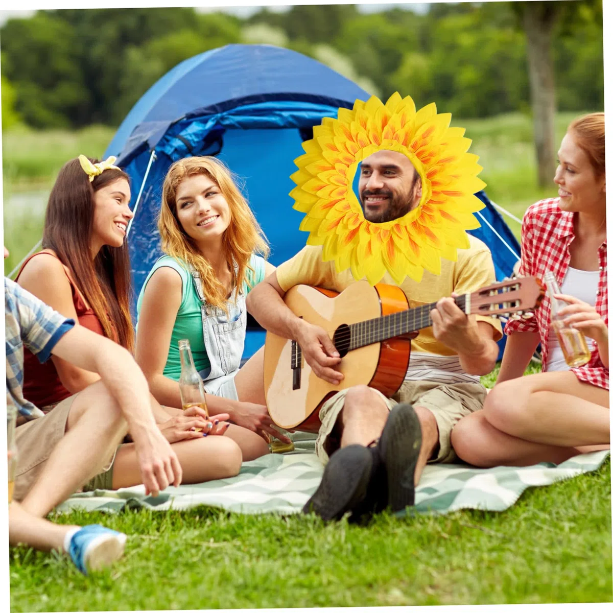 Costume da fiore | 3 cappelli divertenti per adulti e bambini, costume da girasole da 16, 5 pollici, copricapo divertente per feste da ballo, festival, giochi, spettacoli, oggetti di scena