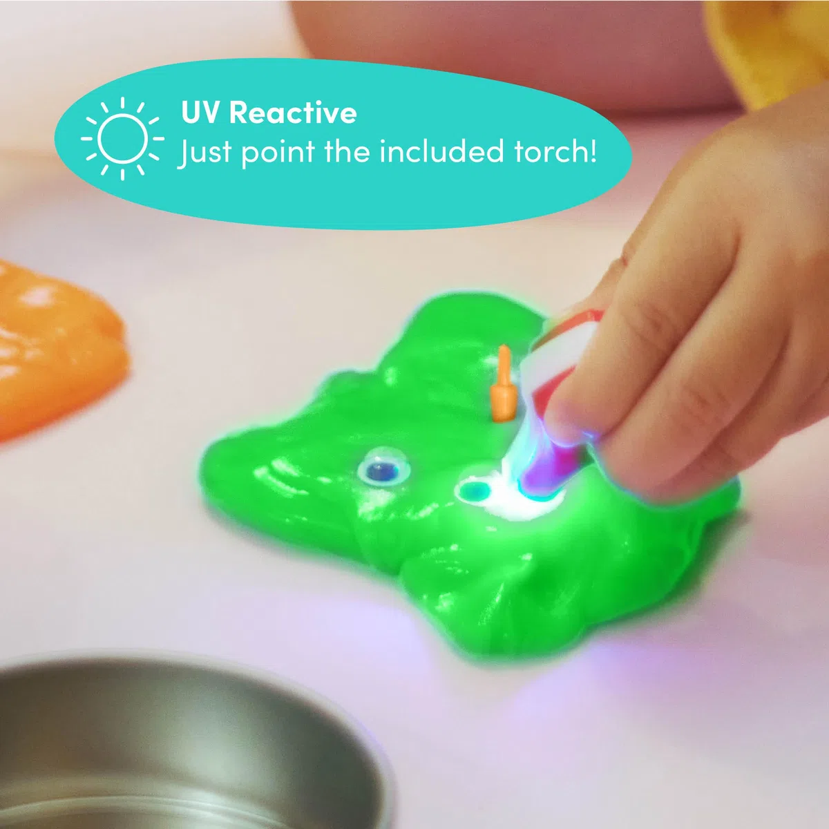 Slime Muta Colore Confezione da 4 Vasetto Grande, Reattivo a Calore e UV