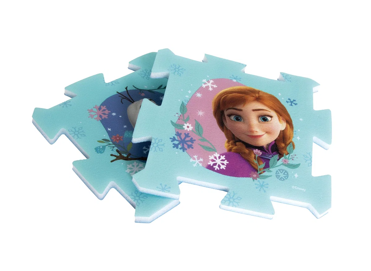ARDITEX - Set di tappeti a forma di puzzle, realizzato in schiuma Disney Frozen - 111 x 57 cm - Colore azzurro