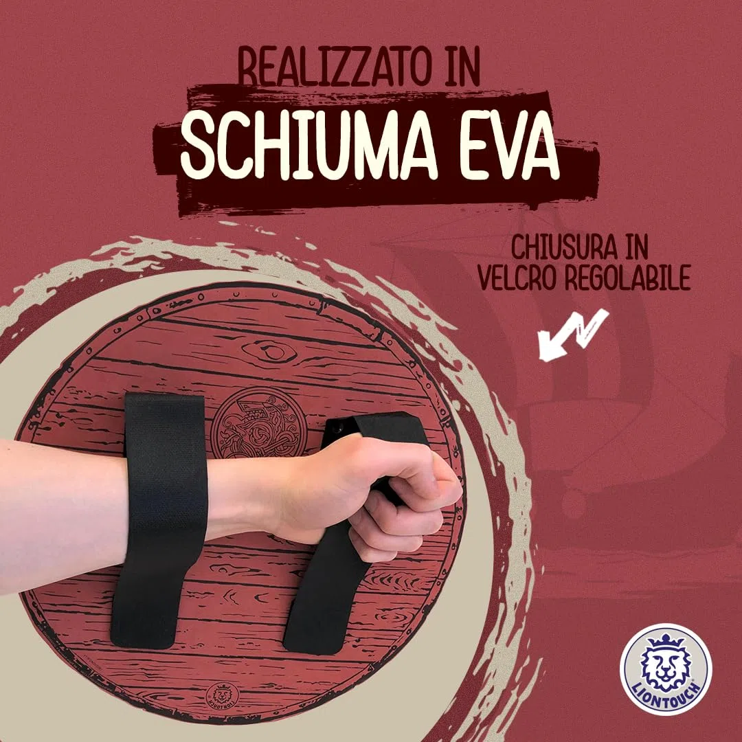 Liontouch - Scudo Vichingo| Da 3+ Anni | Giocattolo Medievale in Gommapiuma di Capo Harald per Piccoli Guerrieri e Giochi da Berserker | Arma Sicura da Battaglia per Costumi e Travestimenti da Bambino