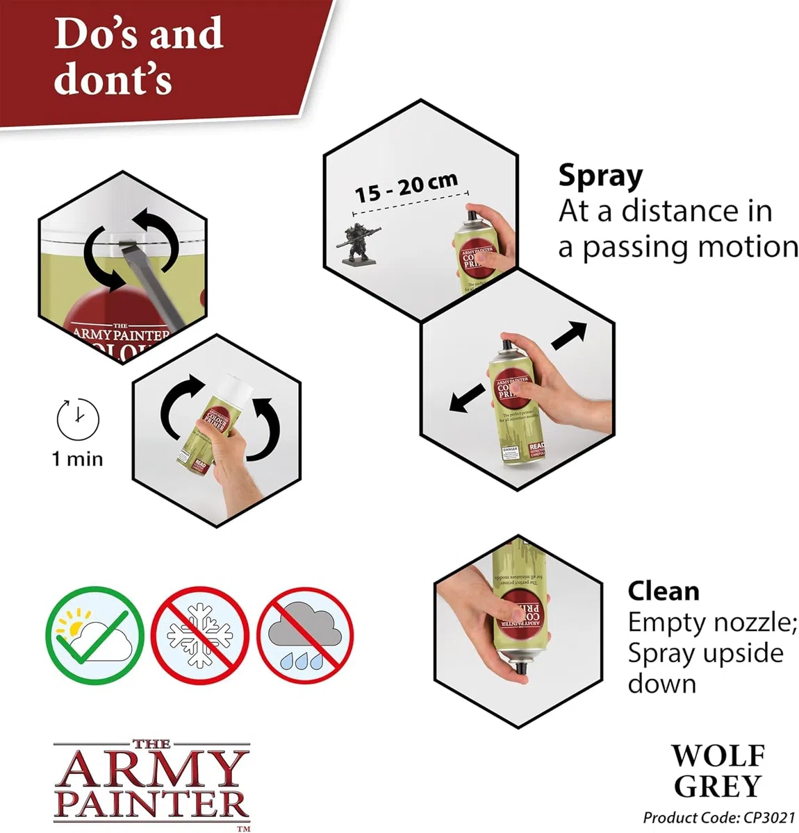 Army Painter 3021 - Primer Spray per dipingere Miniature, Colore: Grigio