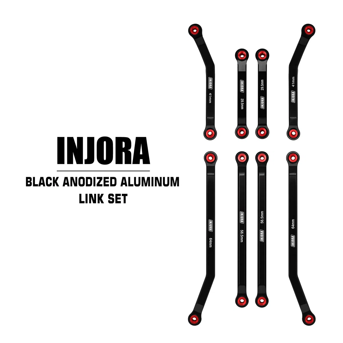 INJORA Set 4 Link in Alluminio ad Alta Luce per 1/24 Axial SCX24 GX470 RC Crawler