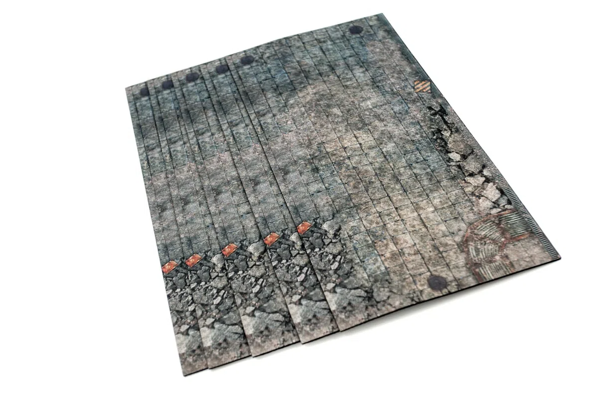 Zone di gomma compatibili con Warhammer 40K - Quadrato distrutto - 5 pezzi