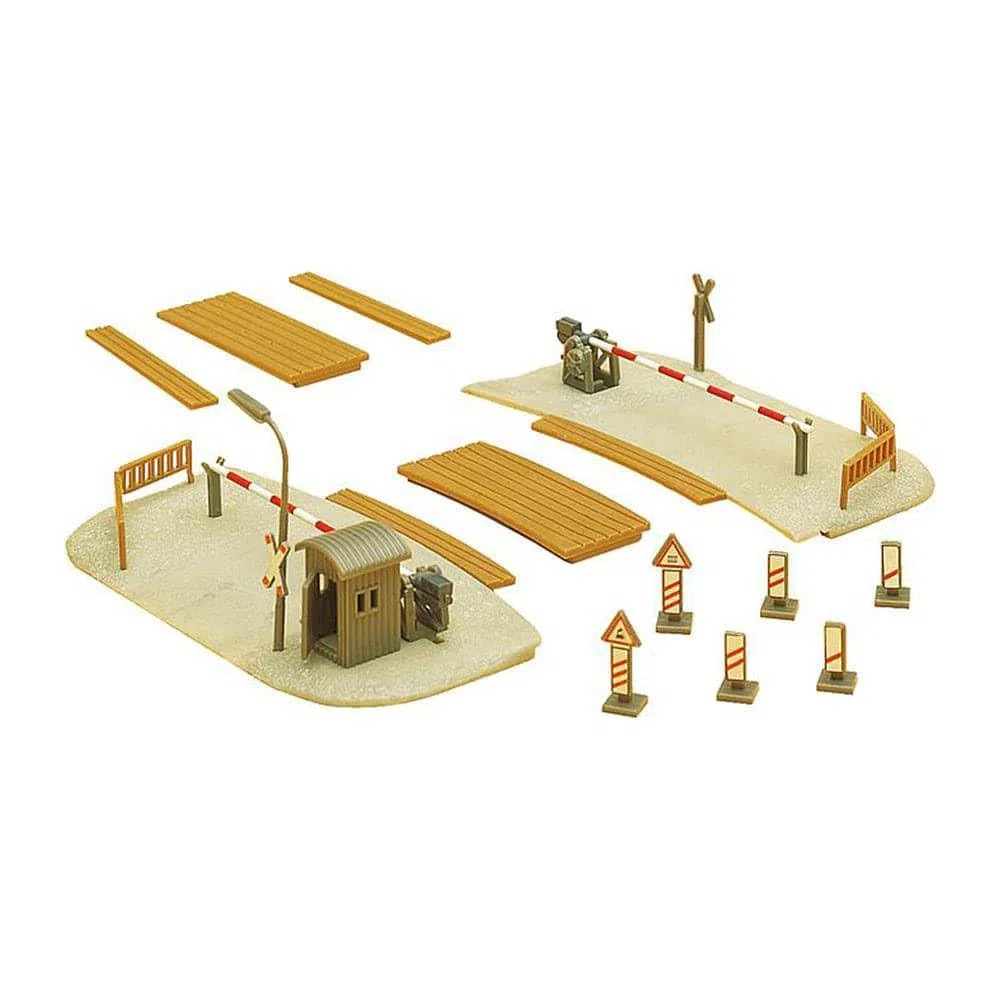 Faller 222173 Grade xing con Kit di Costruzione in Scala N Guardhouse