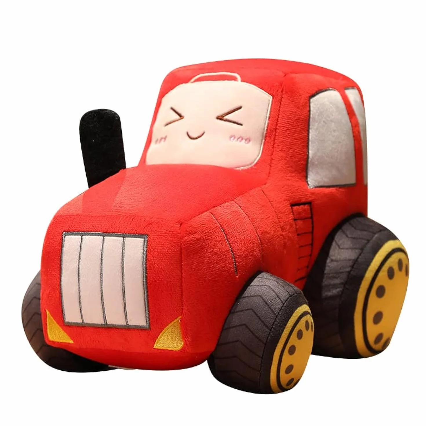 JOSON Giocattolo di peluche a forma di auto dei cartoni animati, per bambini e bambine, colore: rosso