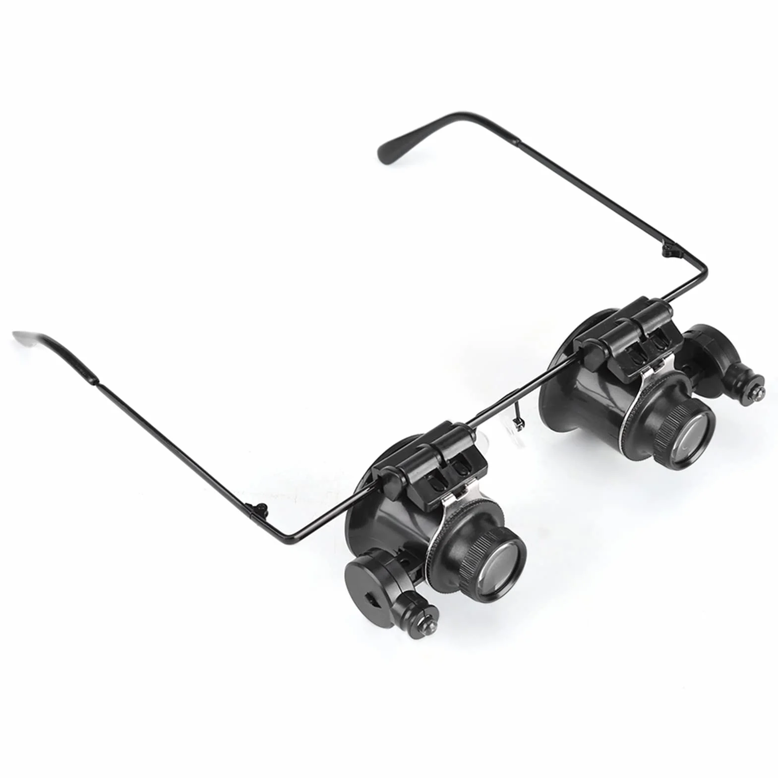 BORDSTRACT Lente d'ingrandimento da testa illuminata, Occhiali professionali per riparazione orologi, Lente d'ingrandimento da 2,5X a 25X Strumento per gioiellieri per gioiellier