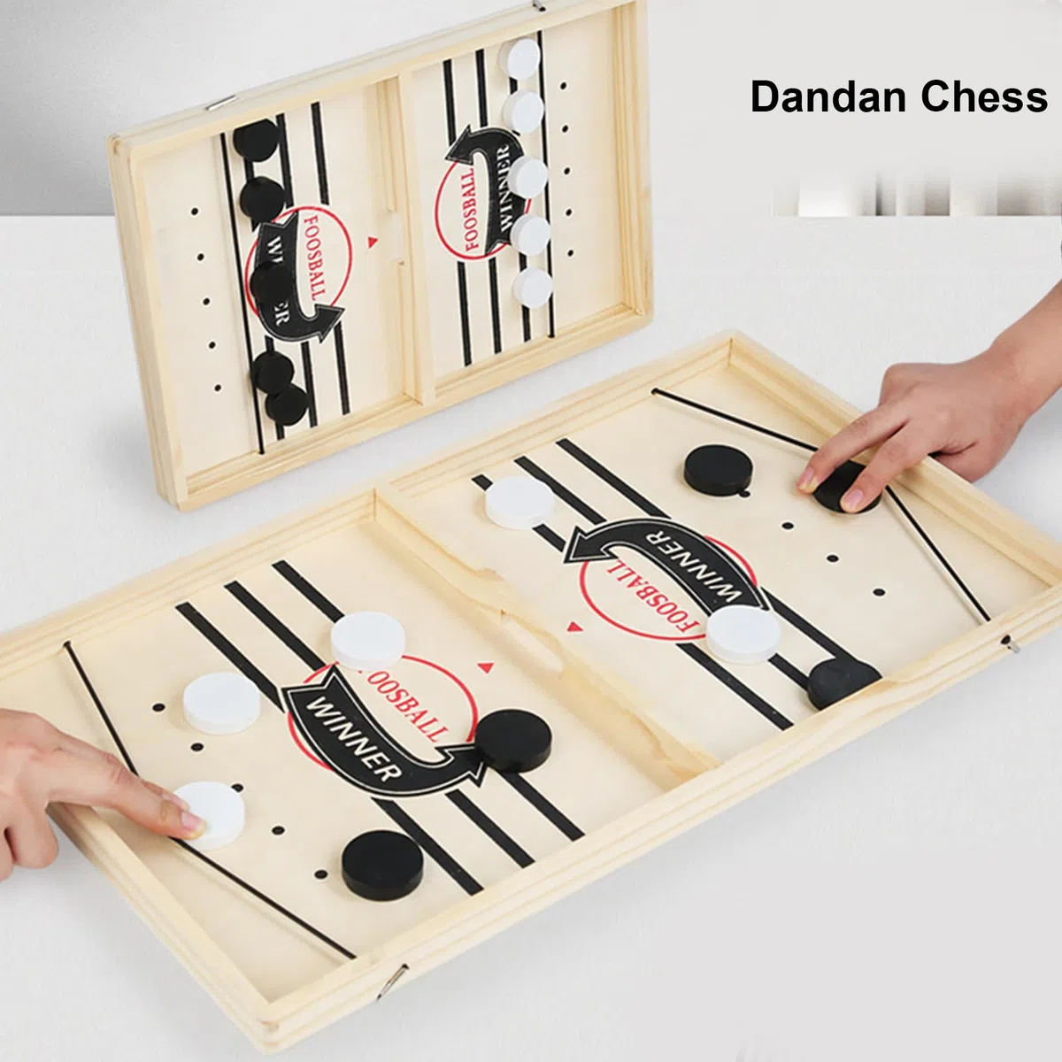 Gioco da Tavolo Hockey,Hockey Tavolo in Legno Gioco Veloce Del Disco Da Fionda,Gioco Da Hockey Con Fionda, Divertente Gioco Da Tavolo Hockey Su Ghiaccio Gioco Giocattolo Interattivo Genitore-Figlio