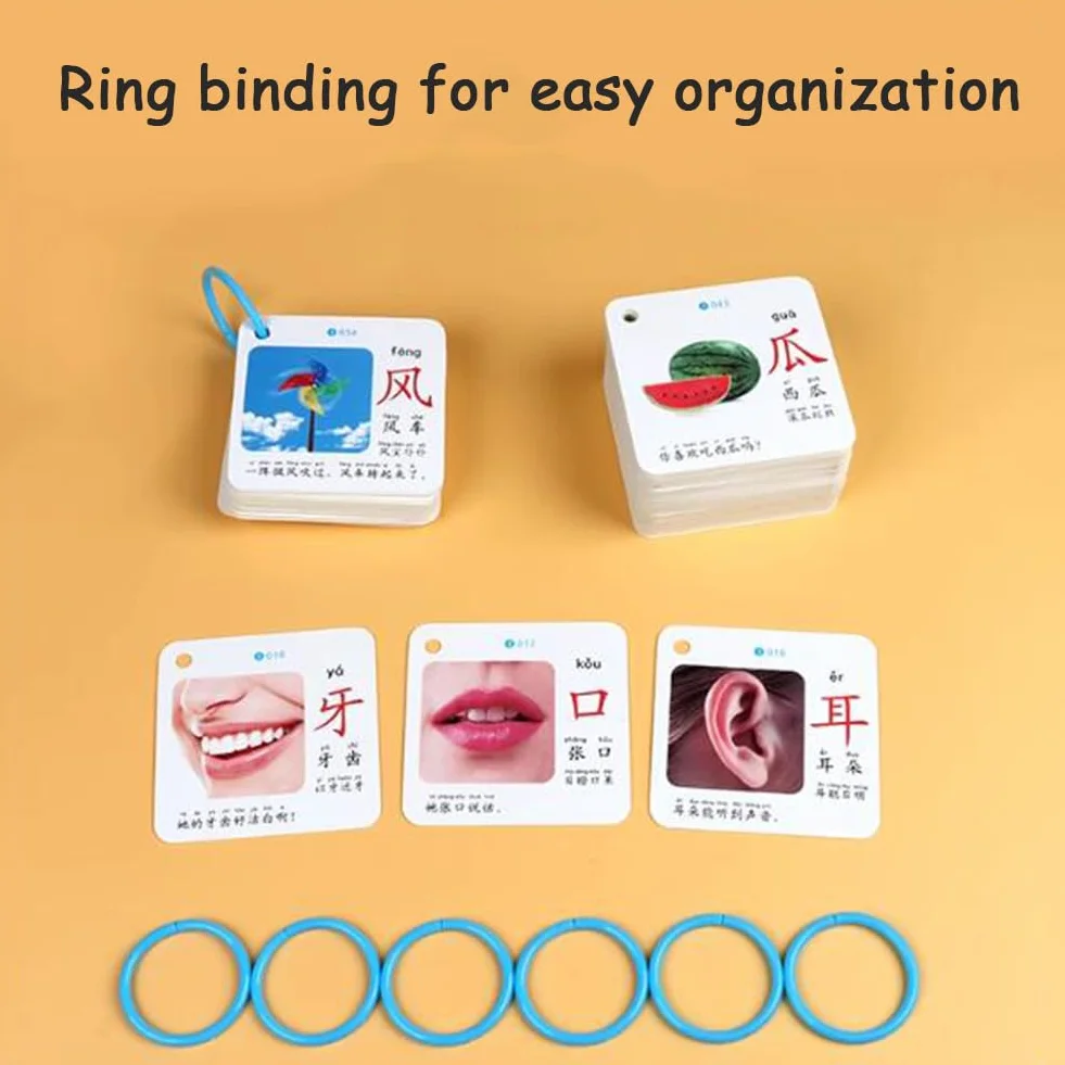 Mandarin Flash Cards Caratteri Cinesi Sight Words Learning Flashcards Mandarin Chinese Pinyin Stroke Fase per Principianti Cinesi