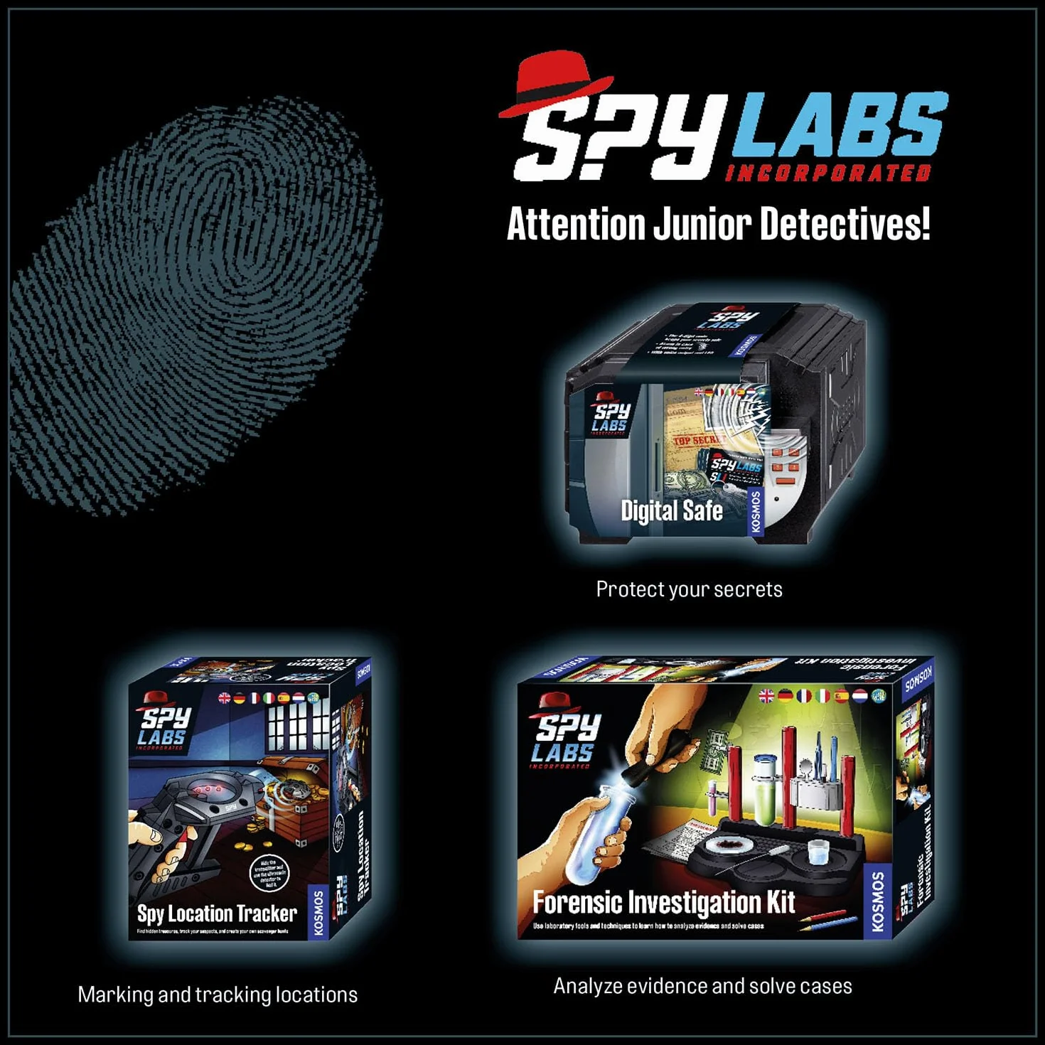 KOSMOS Spy Labs, Digital Safe, Proteggi i tuoi segreti con un codice a quattro cifre,