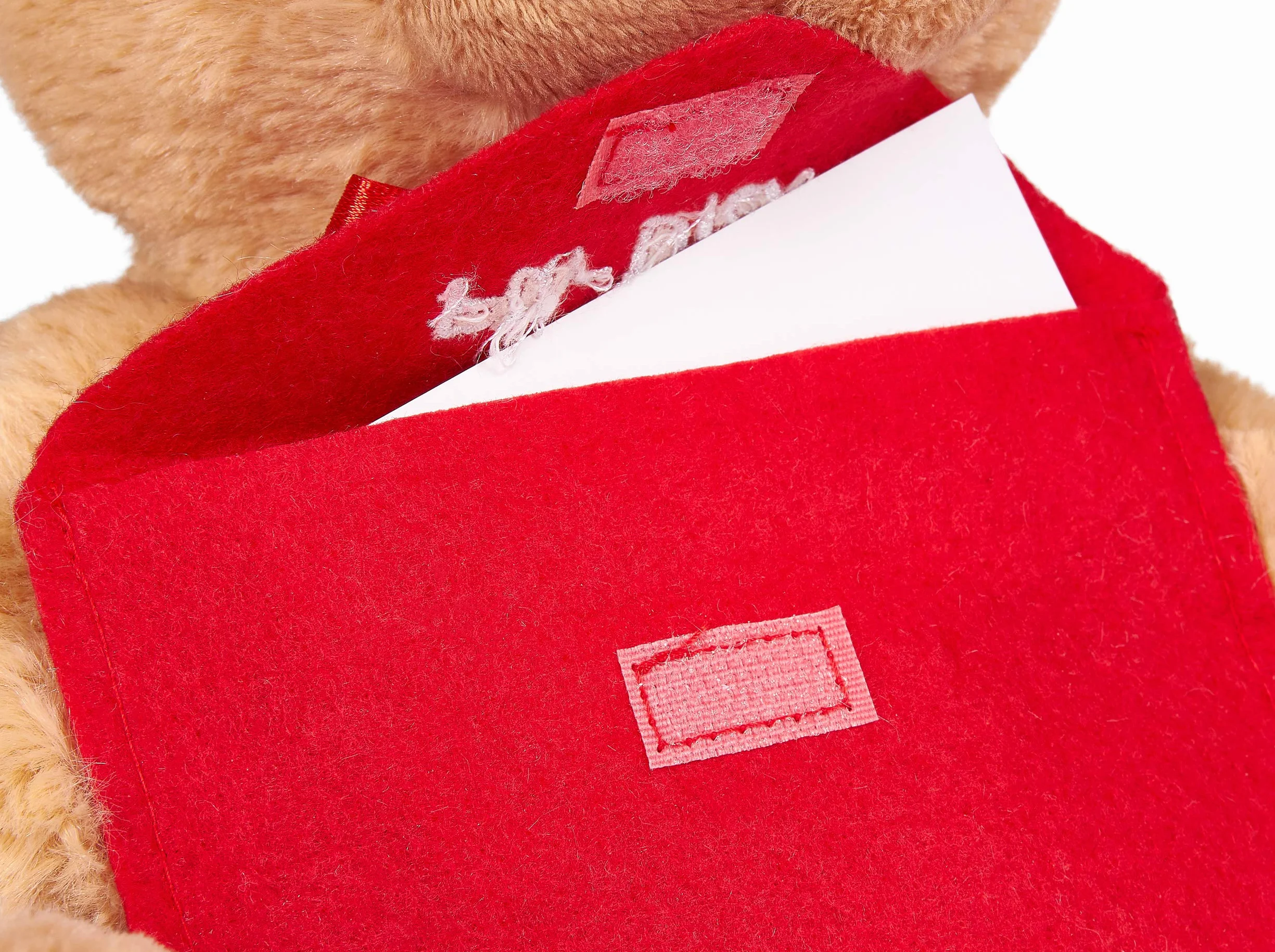 Brubaker Orsacchiotto Orso di Peluche con Busta Rossa - for You - 25 cm - Marrone Chiaro