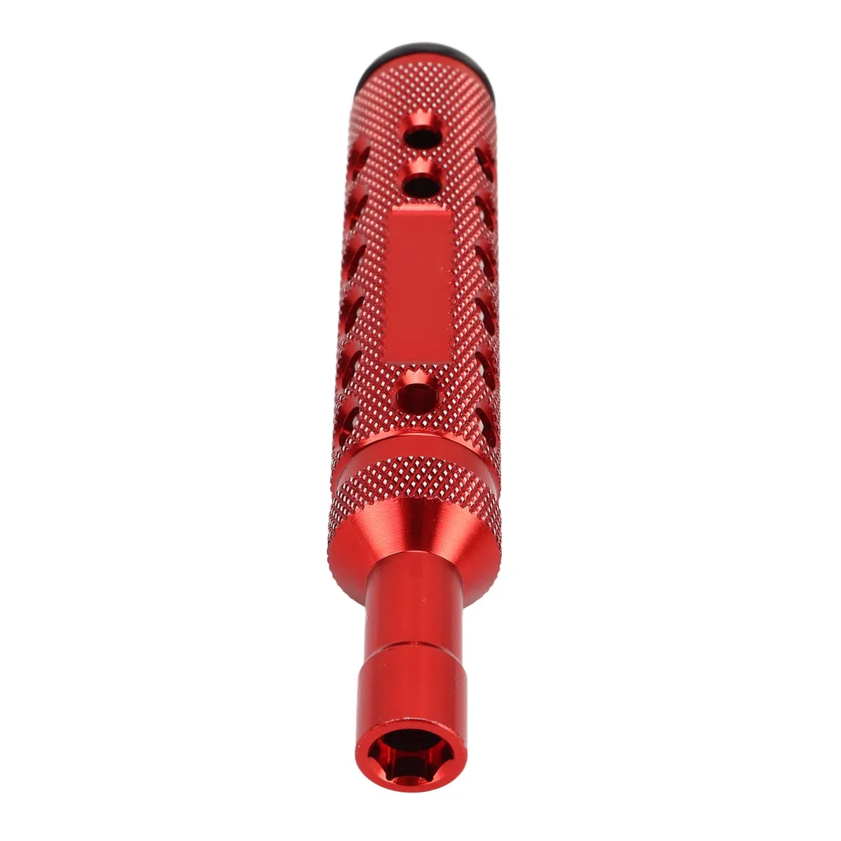 Chiave a bussola esagonale RC in lega di alluminio da 7 mm, strumento per auto RC che fa risparmiare lavoro per dadi M4 su modelli di auto HSP 1/10, cacciavite a (Rossa)
