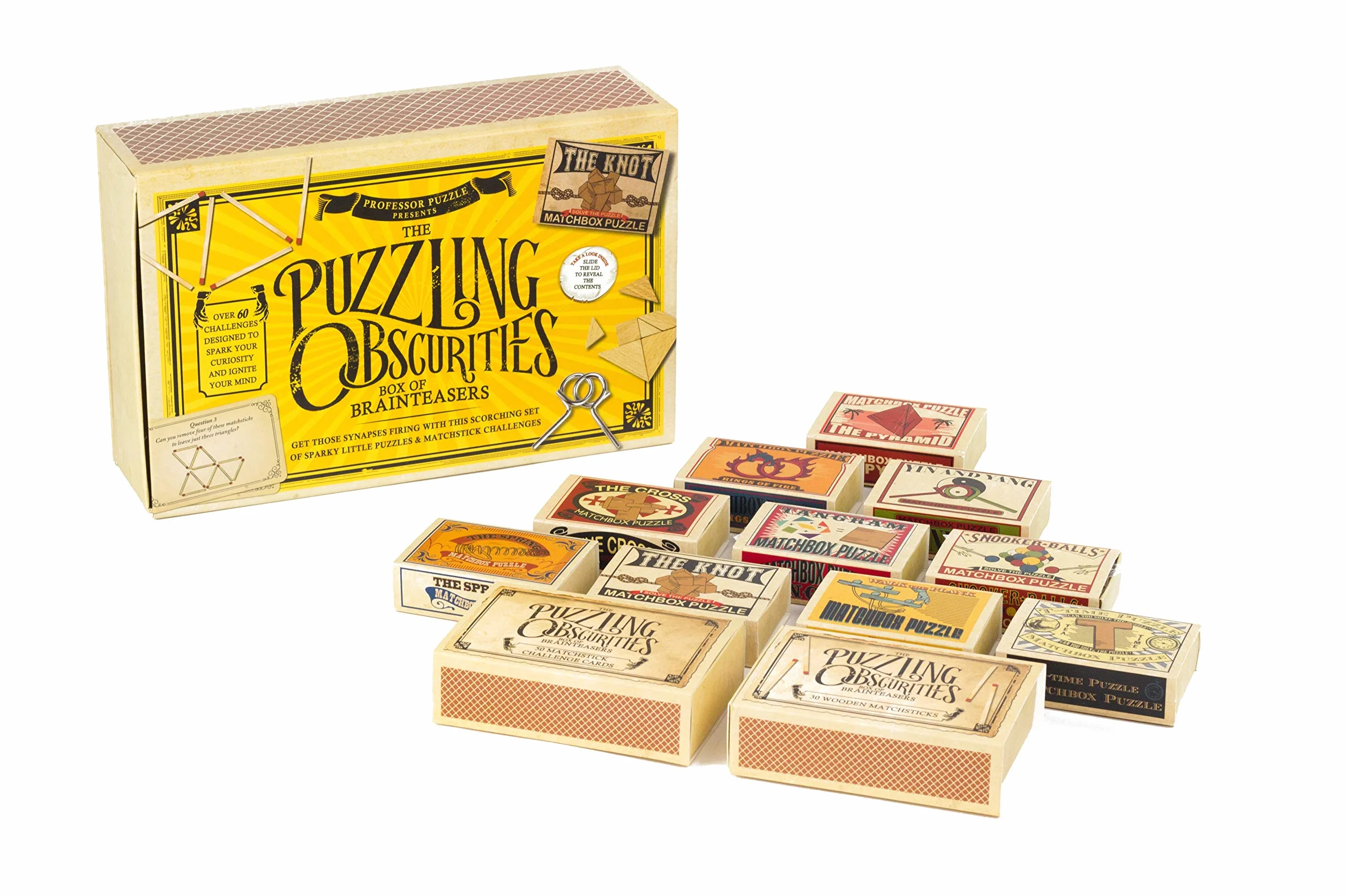 Professor PUZZLE- Puzzle, Colore Giallo, Brain Training Puzzles, EM0347US