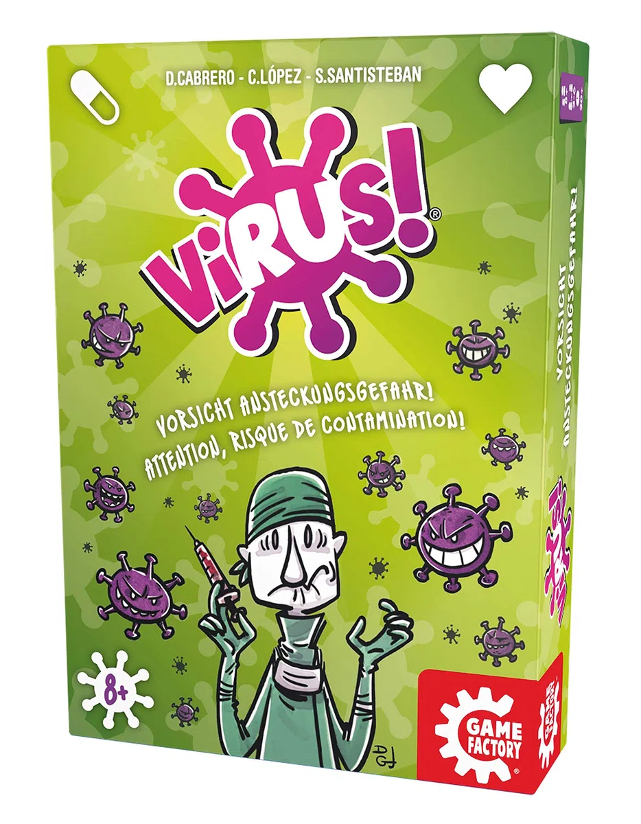 Game Factory Virus! Kartenspiel für 2 bis 6 Spieler, ab 8 Jahren