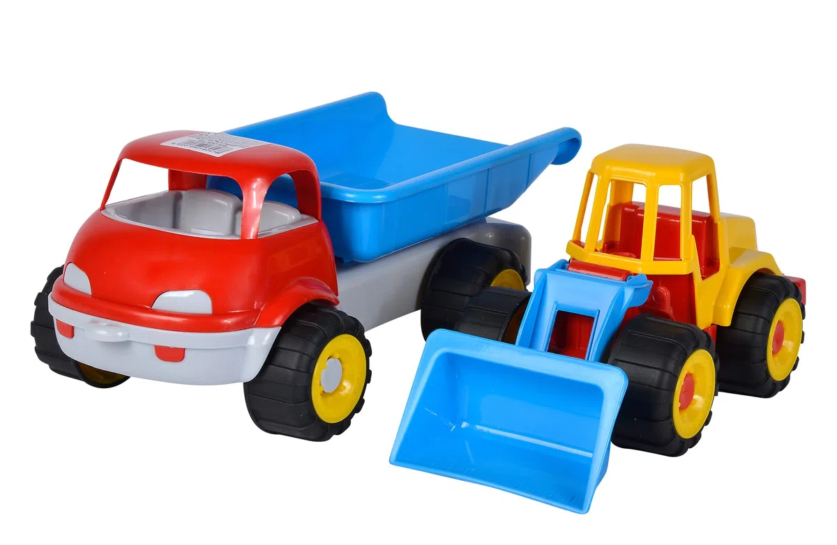Camion ribaltabile con escavatore, giocattolo di sabbia, 29 cm/36 cm, materiale morbido, a partire da 10 mesi
