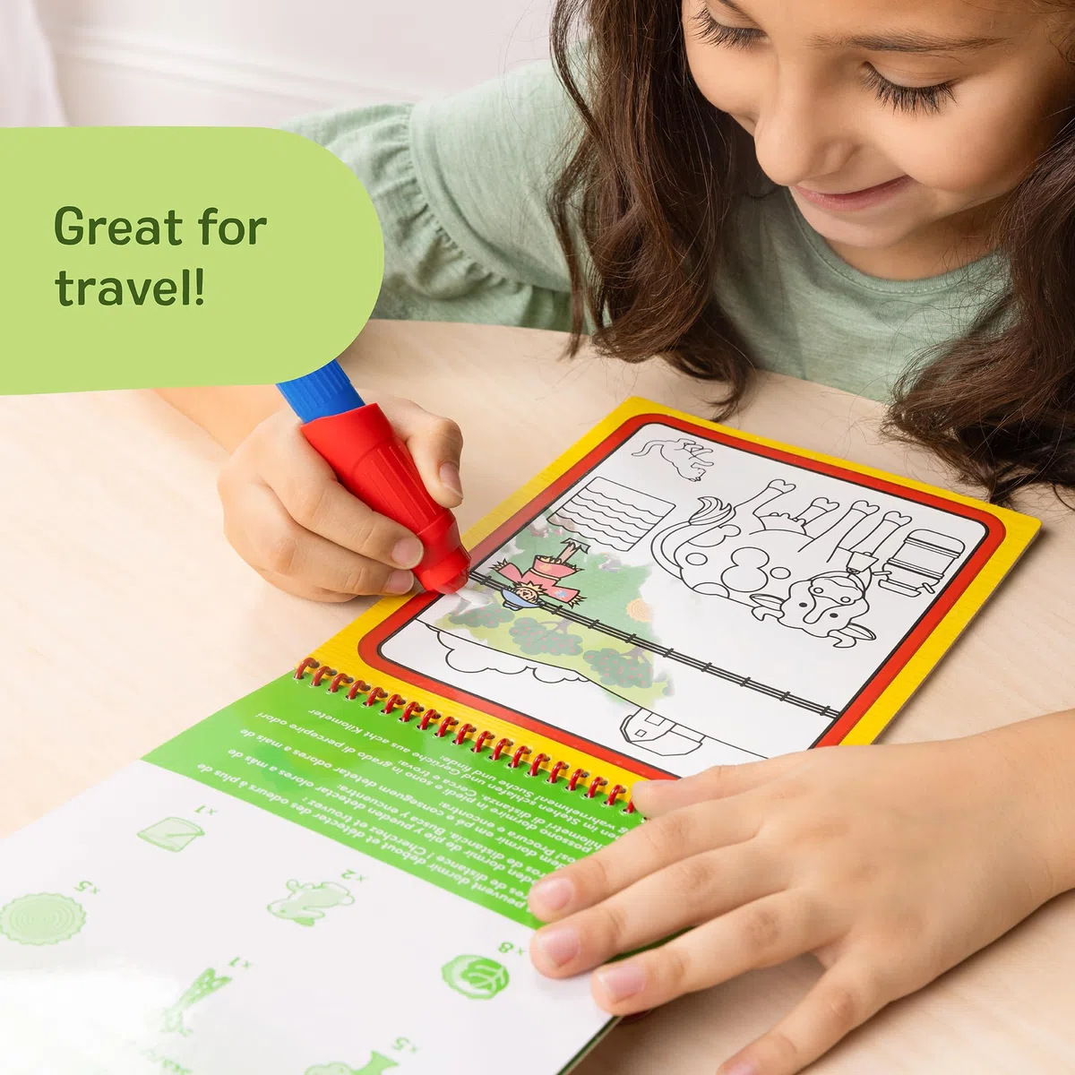 Melissa & Doug Water Wow | Libro Magico da Colorare con la Penna, a Tema Fattoria | Album da Colorare con Pennarelli ad Acqua | Giochi da Viaggio per Bambini dai 3 ai 7 Anni