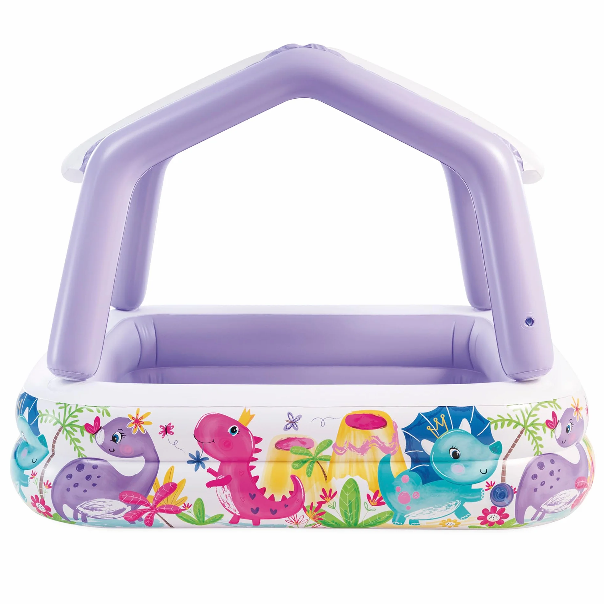 Intex 57470NP - Piscina Gonfiabile Acquario con Tettoia Removibile, Vinile, Multicolore, 157x157x122 cm