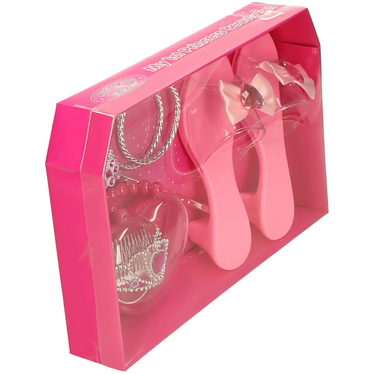 Princess Secret My 1st Princess Beauty Set, scarpe rosa con fiocco, diadema, bracciali, bacchetta e corona, accessori per vestire ragazze