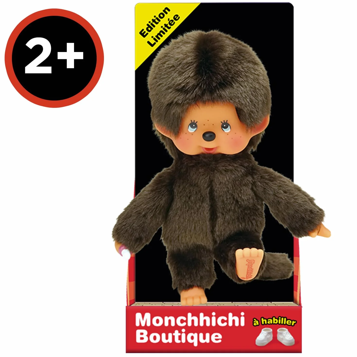 Monchhichi Bandai Peluche Originale - Peluche Scimmietta Iconica degli Anni '80 - Morbidissima peluche 20 cm per bambini, adulti - Giocattolo per Bambini dai 2 anni in su - 84637