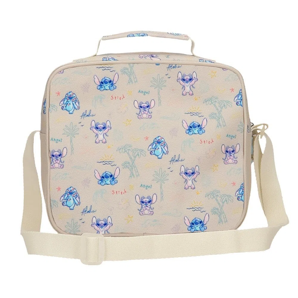 Borsa da toilette Joumma Disney Stitch Cuddle me happy, borsa a tracolla, realizzata in poliestere, spallacci larghi e regolabili che si adattano perfettamente alla schiena. Da Joumma Bags