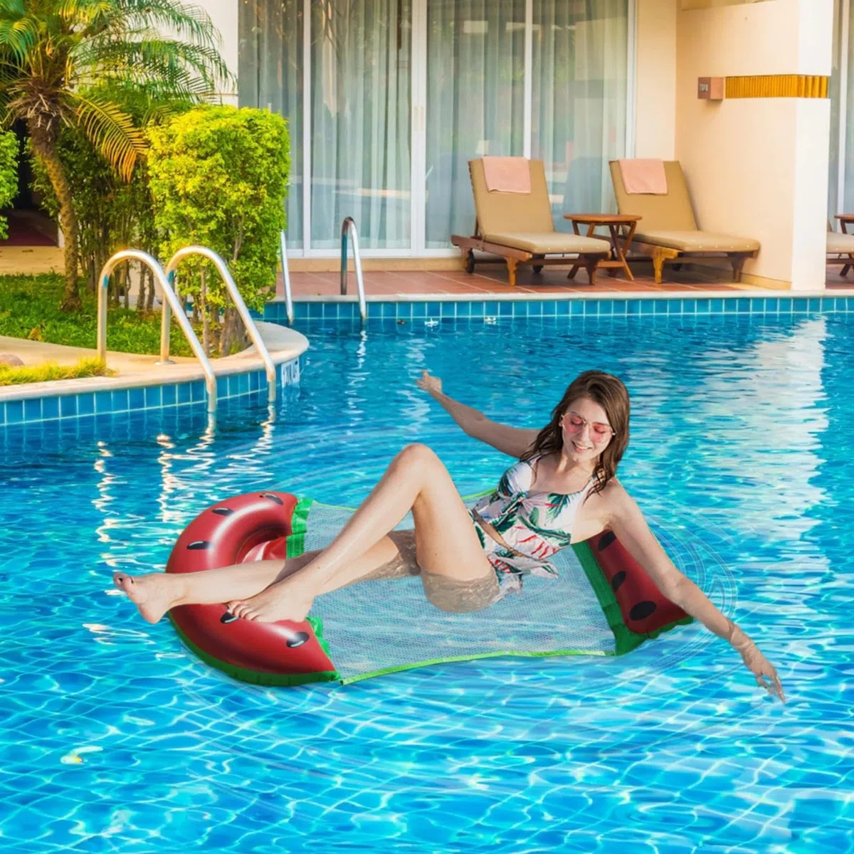 Amaca Piscina Floats Per Adulti, Anguria Materasso Ad Aria Accessori Piscina Materassino Ad Acqua Amaca Multiuso Gonfiabile Piscina Floats PVC Acqua Amaca Salone