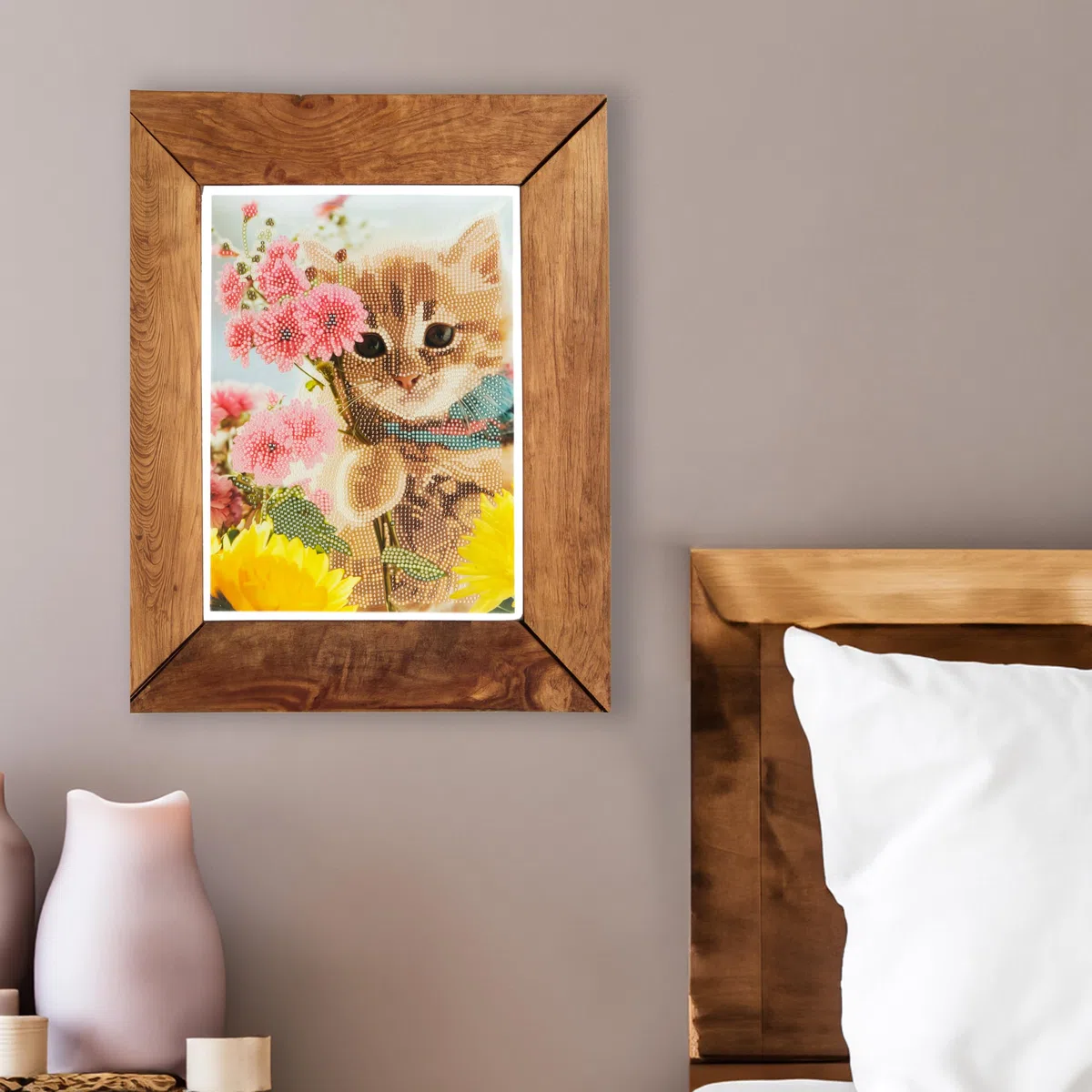 DIAMANTINY Level Up - Nice Group Creative Art, Diamond Painting Kit crea il mosaico, PETS, Kitten