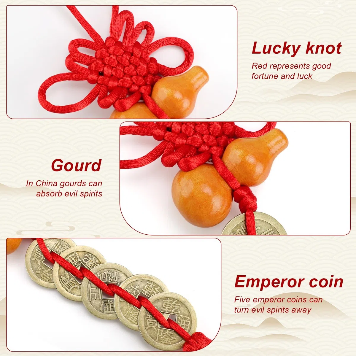 DEANKEJI 15 Pezzi Monete Antiche, Monete Cinesi, Monete Feng Shui Cinesi, Utilizzato per la Decorazione e per Portare Fortuna, MHLWDQ-10