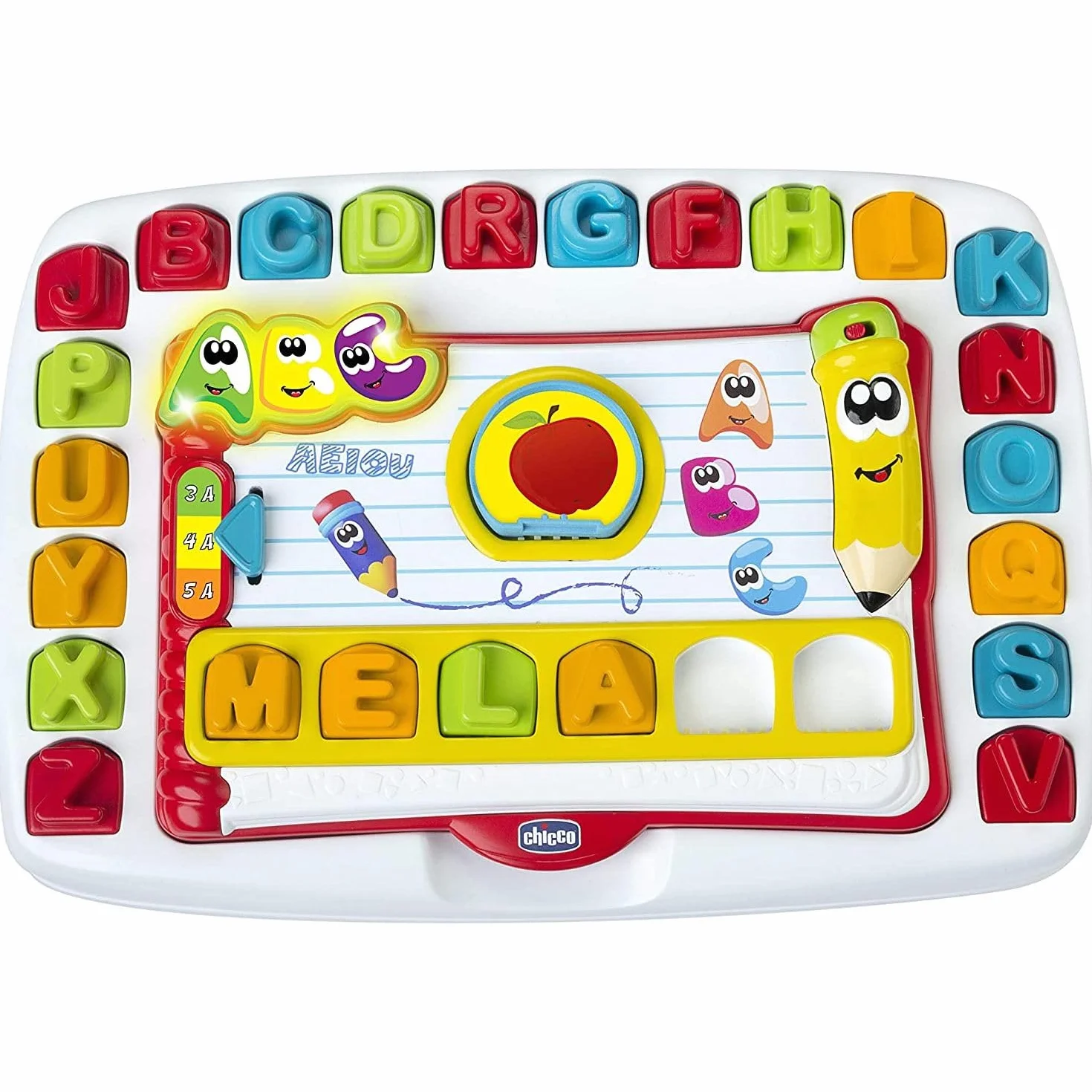 Chicco Banco Scuola Leggi e Impara Edu4You Bambini, Gioco Educativo Evolutivo Elettronico e Parlante per Imparare le Lettere dell'Alfabeto, Ispirato al Metodo Montessori, Giochi per Bambini 3-6 Anni
