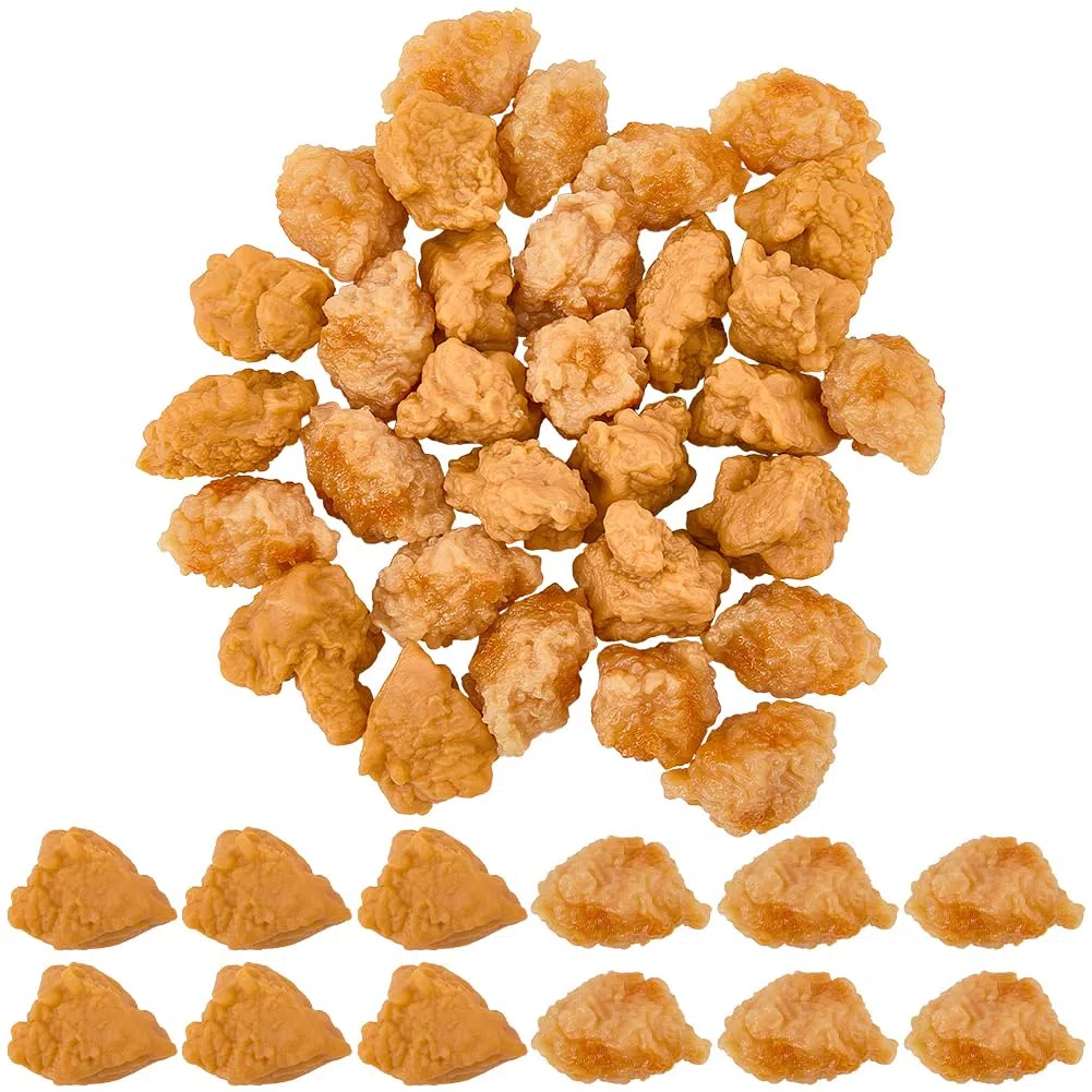SUNNYCLUE 30 pezzo di Pollo Fritto Artificiale MoDellso Realistico Cibo Pollo Fritto Simulato Popcorn Finto Finto MoDellsi di Cibo Artificiale per La Decorazione di Feste In Cucina Domestica Fotografi