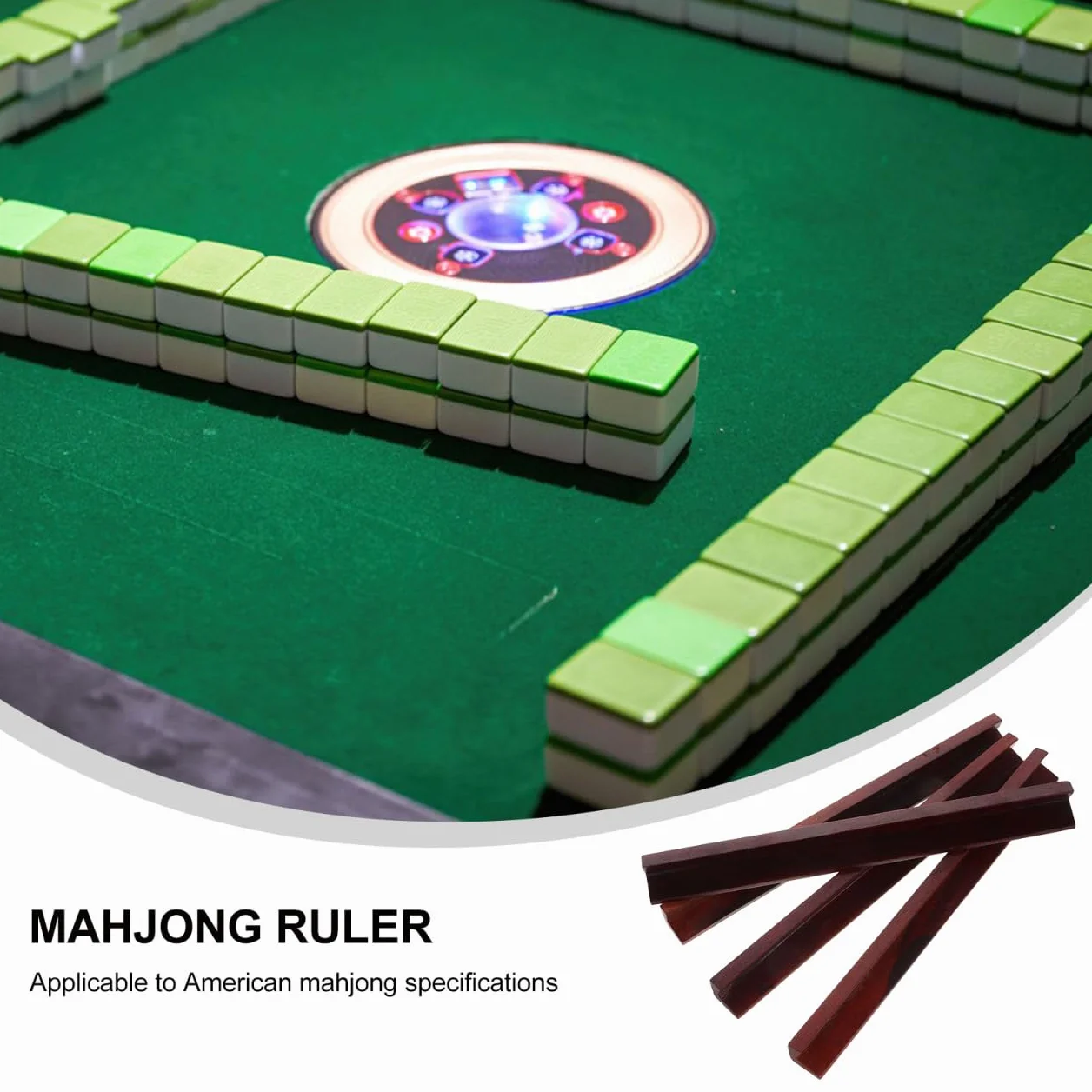 PRETYZOOM Righello Mini Mahjong in Legno per Piastrelle Mahjong Americano 9,06x0,79x0,71 in, Antiscivolo & Preciso per Organizzazione Rapida delle Tessere, per Viaggi, Giochi da Tavolo e Famiglia
