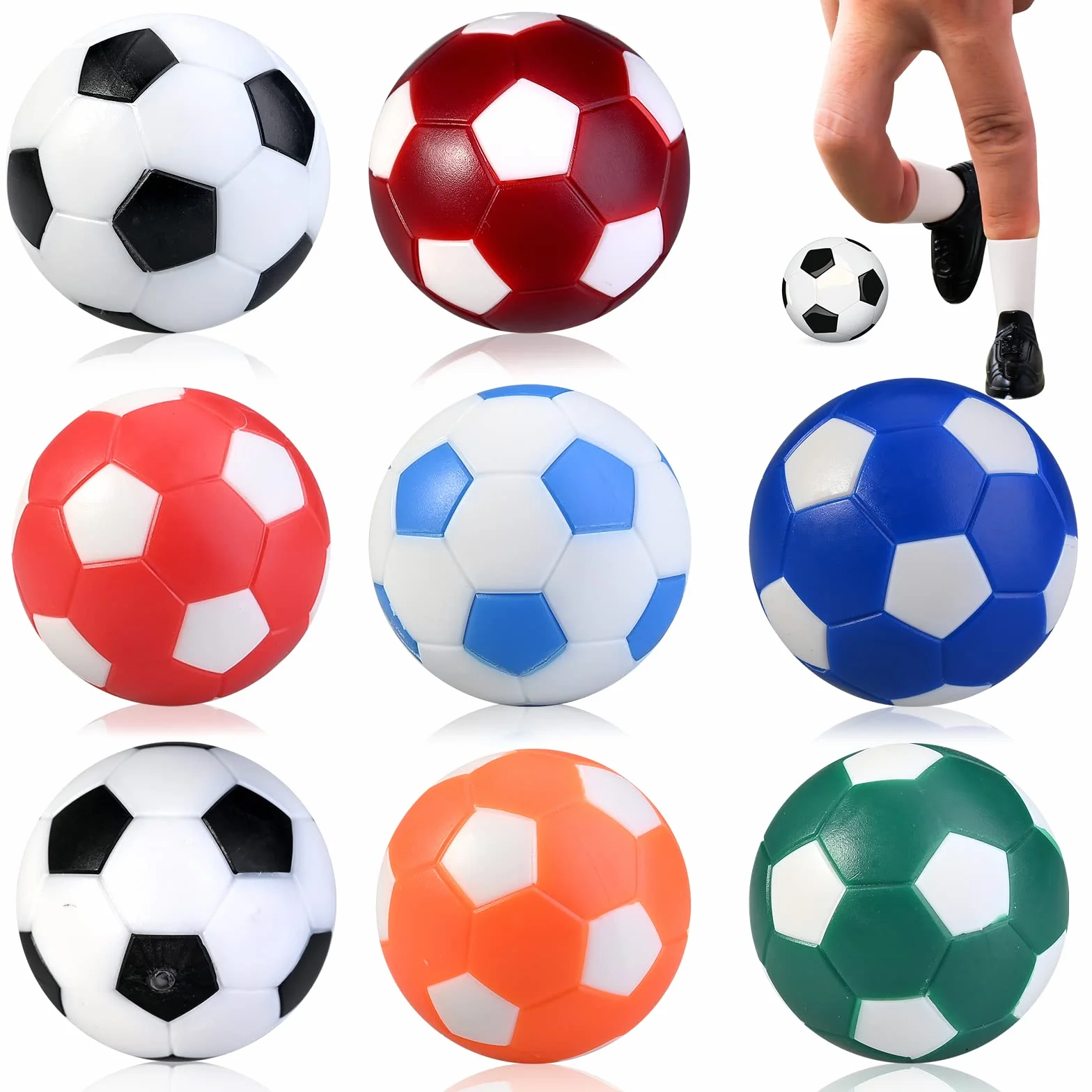 GOLDGE Palline da Calcio Balilla Professionali, 32 mm, Mini e Piccole, Colorate per Bambini e Adulti