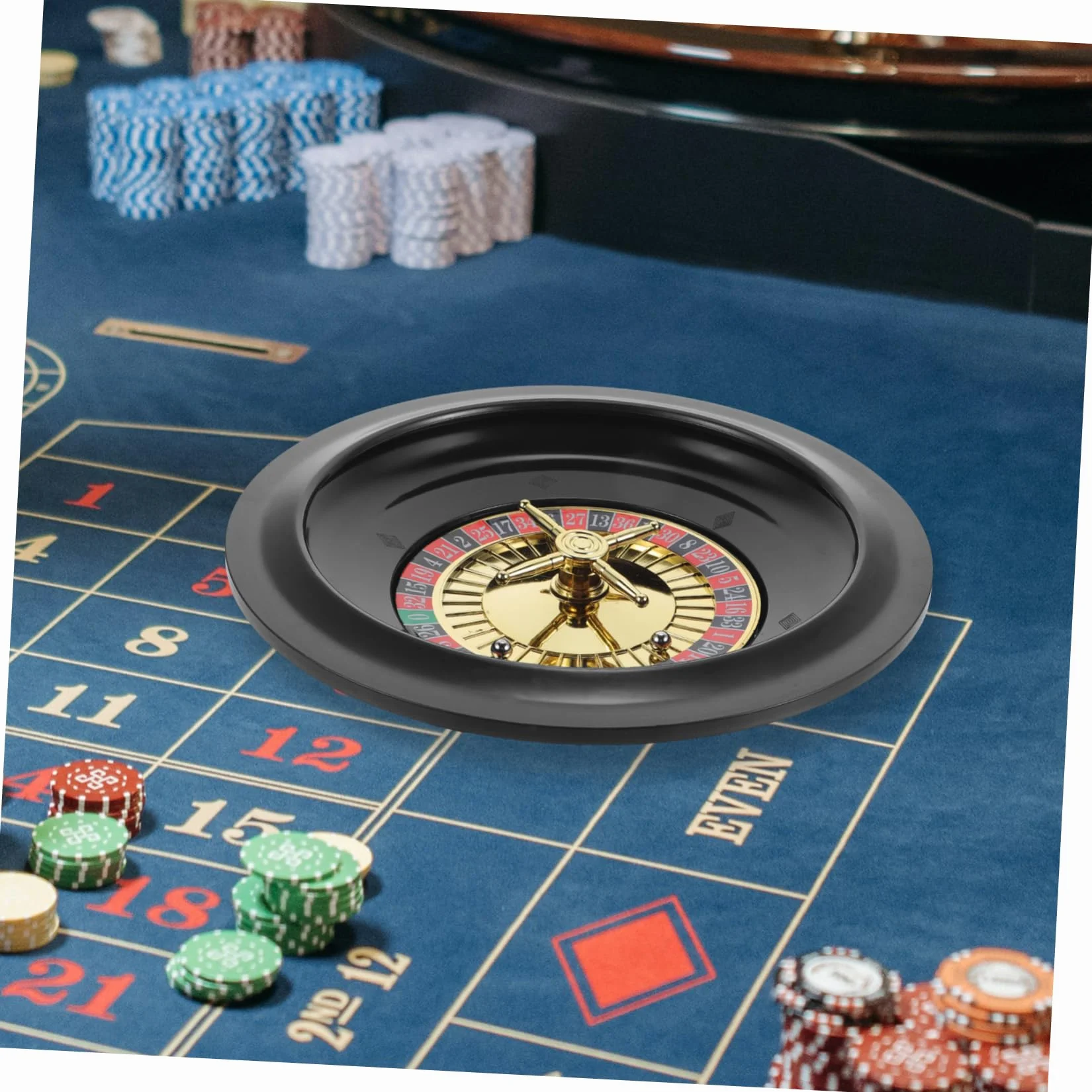 Ruota da Poker Russa Rotante per Festa 25,5X25,5X4,5Cm in Plastica, Design Unico e Pratica da Trasportare per Adulti e Bar