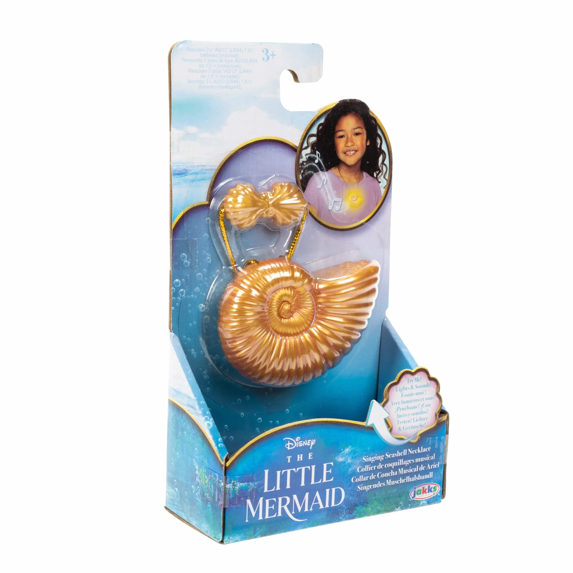 Disney The Little Mermaid La Sirenetta Movie Collana musicale di Ariel, la collana si illumina e si sente la voce di Ariel. Direttamente dal nuovo Live Action!