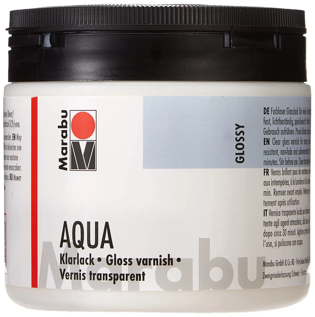 Marabu 113575000 – Aqua Vernice Trasparente 500 ml, Trasparente