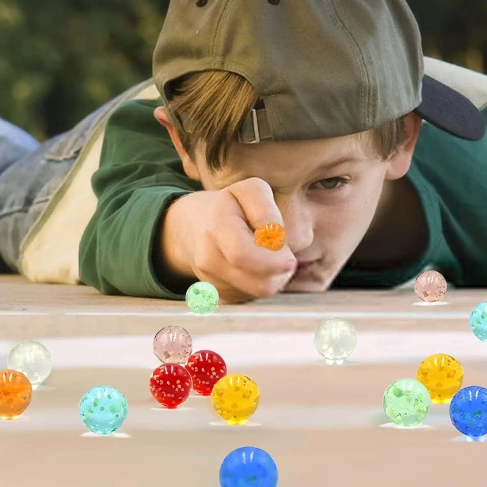 HIQE-FL Palline di Vetro Luminose per Bambini,50 Pezzi Marmi Che Si Illuminano al Buio,per Giochi di Marmo,Biglie di Vetro Che Si Illuminano al Buio,Riempitivi di Vasi,per Bomboniere per Bambini.