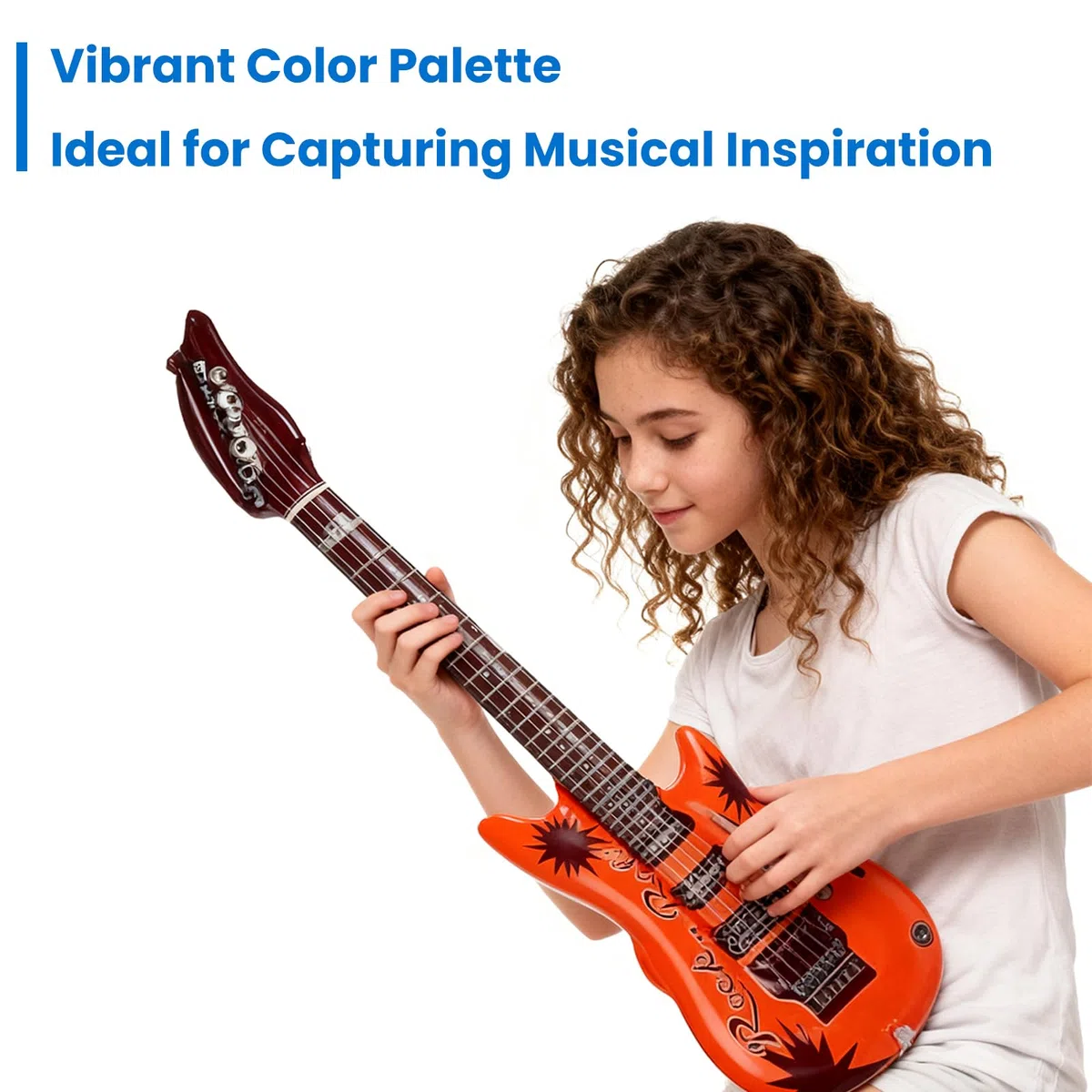 11 Pezzi Set di Strumenti Gonfiabili, 3 Paia di Occhiali da Sole + 3 Microfoni + 1 Chitarra + 1 Chitarra Elettrica + 1 Saxofono + 1 Radio + 1 Pompa ad Aria, Decorazioni Gonfiabili Natale per Feste di