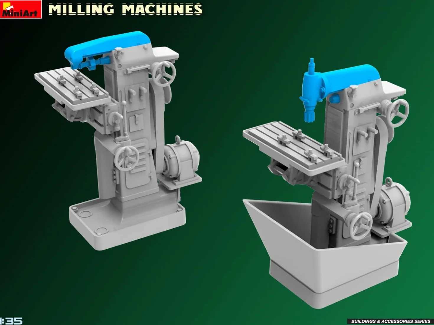 Miniart MA35663 Fresatrice 1/35, 2 pezzi, modello in plastica