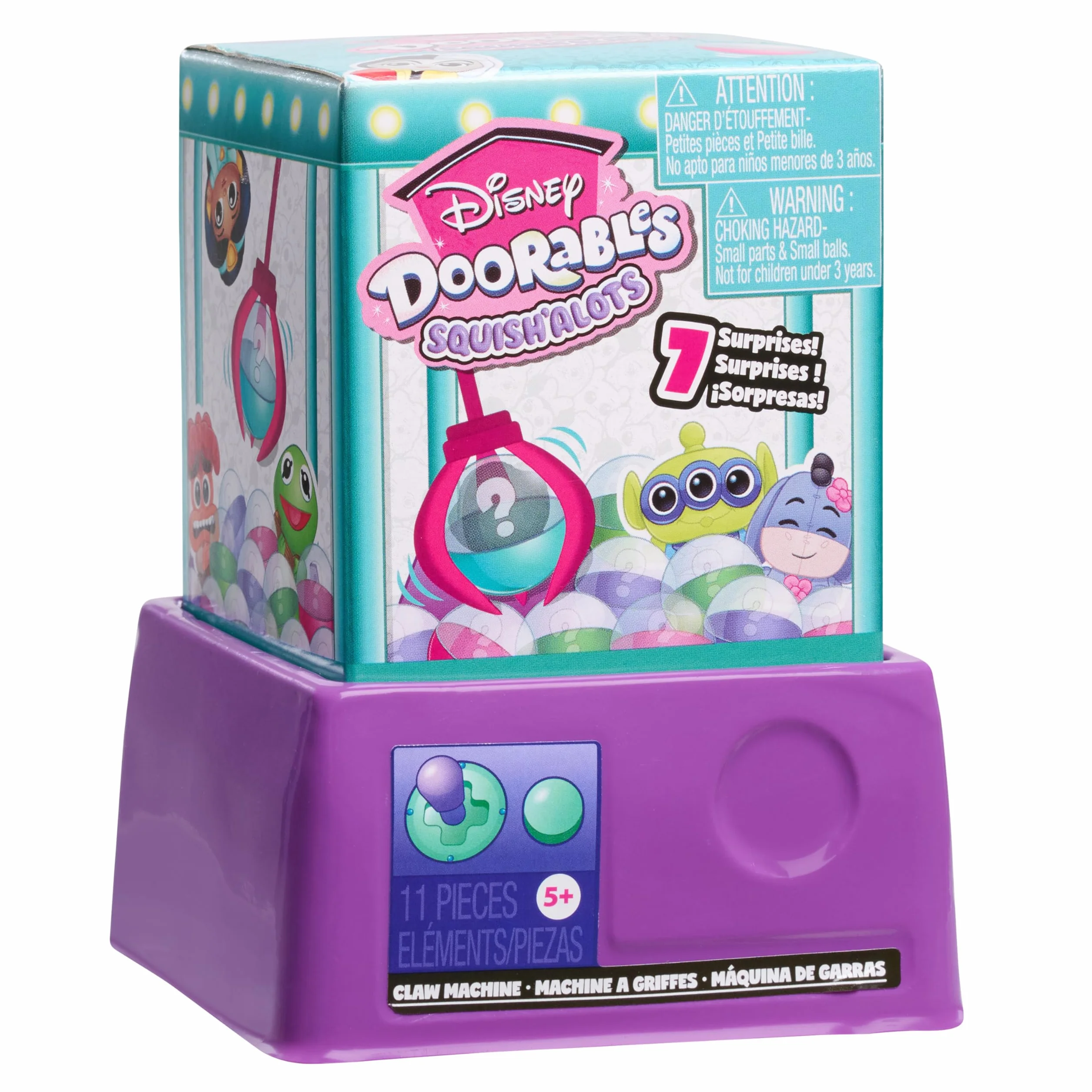 Disney Doorables Macchina acchiappa-peluche Whatcha Gotcha, personaggi da collezione, 11 pezzi, giocattoli per bambini dai 5 anni in su di Just Play