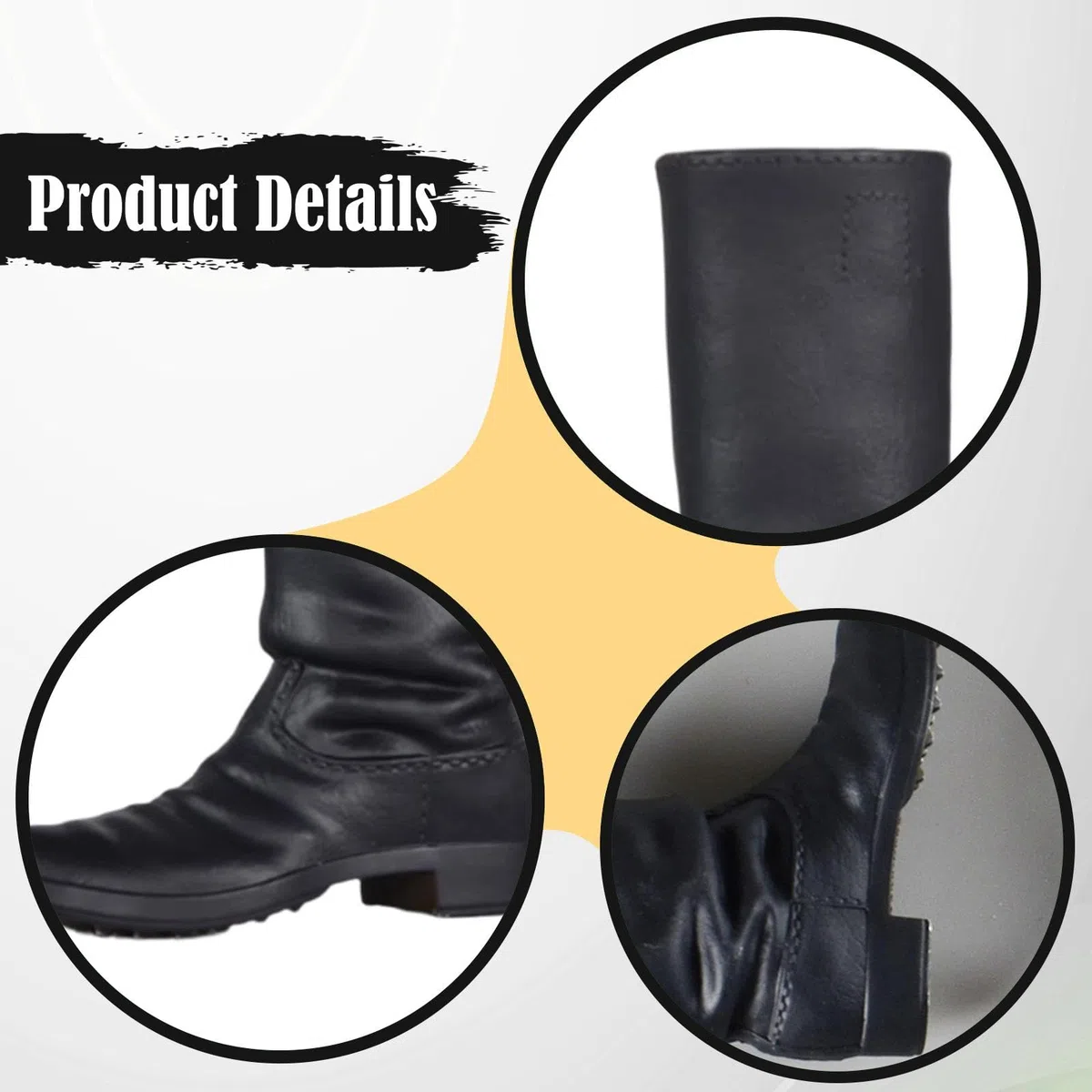 predolo Mini Stivali da Cavaliere Alti Fino al Ginocchio in 1:6, Scarpe da Bambola Casual retrò ed Eleganti, per Action Figure da 12 Pollici, Giocattolo, Nero