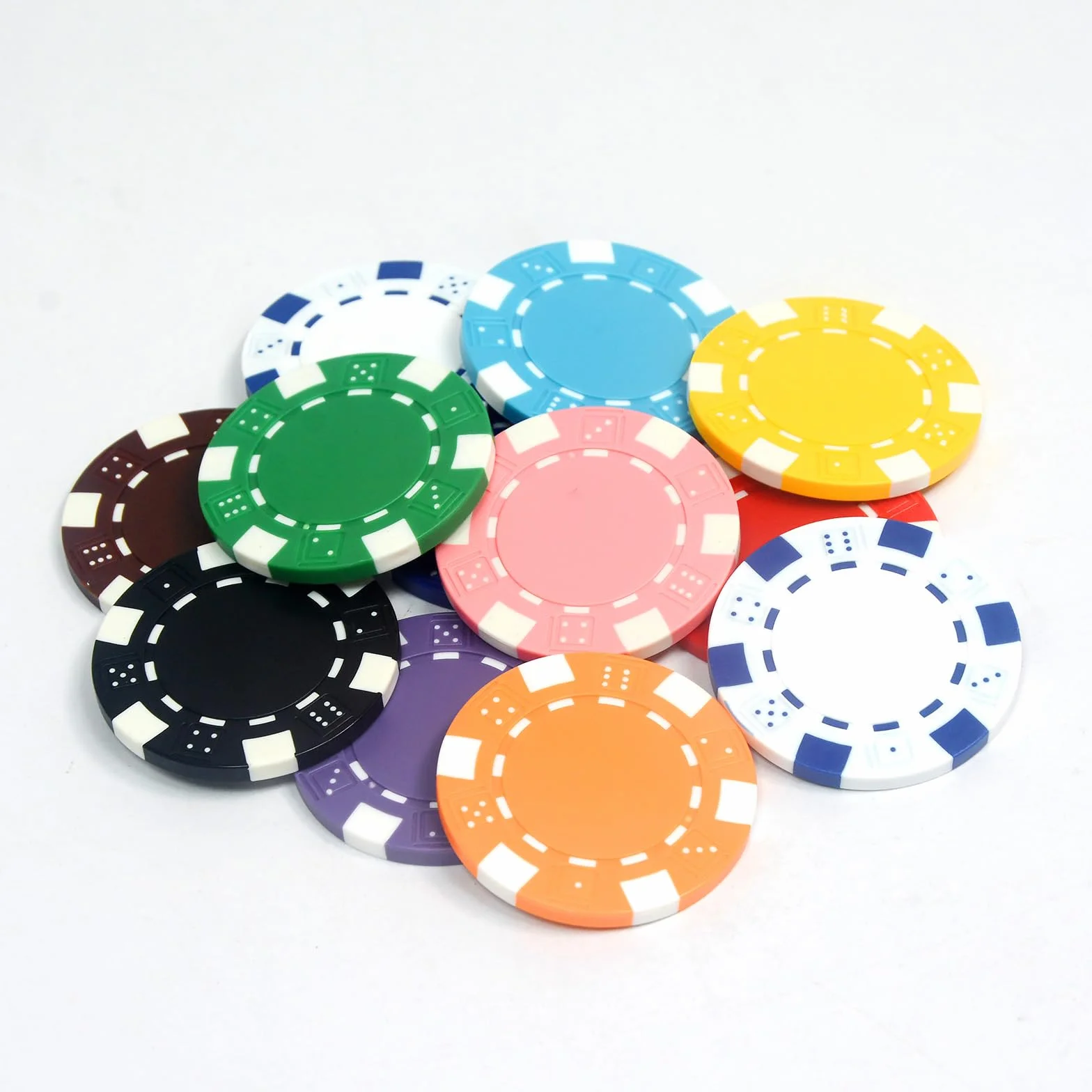 Chip da poker Monte Carlo in ABS da 11,5 grammi, chip da poker per Texas Hold'em, blackjack, giochi di poker notturni, confezione da 50