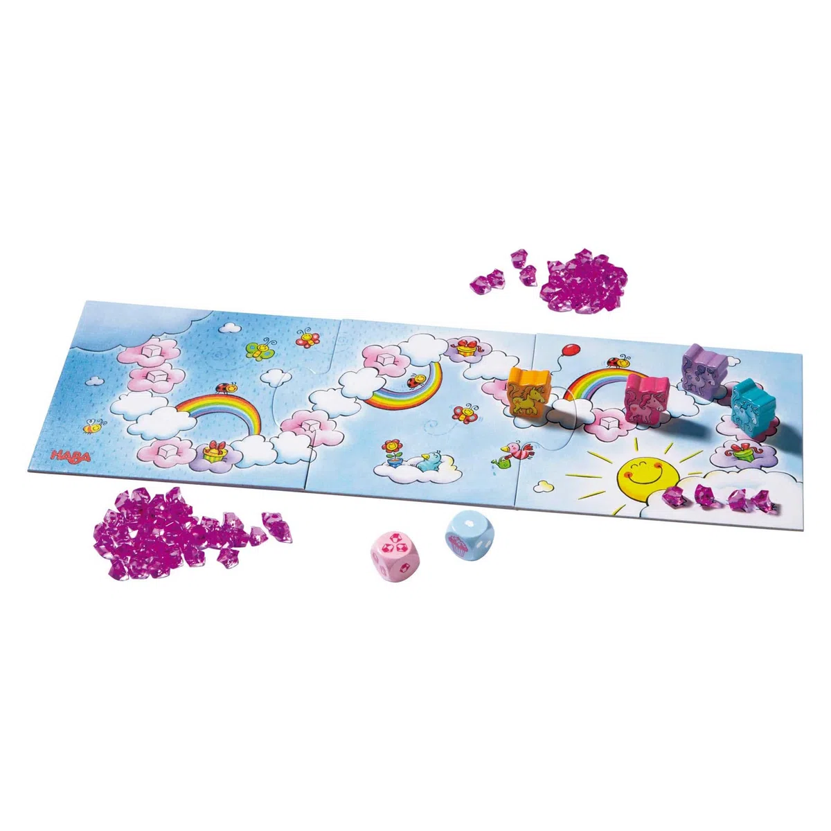 Haba 300123 - Gioco da tavola per bambini "Einhorn Glitzerglück", 3+ anni [Lingua tedesca]