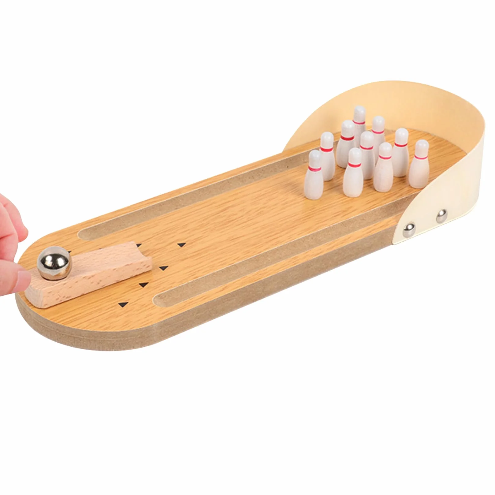 Birilli Bowling Bambini Set da Bowling per Bambini Mini Pista da Bowling con 10 Birilli con Scrivania in Legno Regalo di Babbo Natale Segreto per Adulti E Bambini dai 3 Anni in su