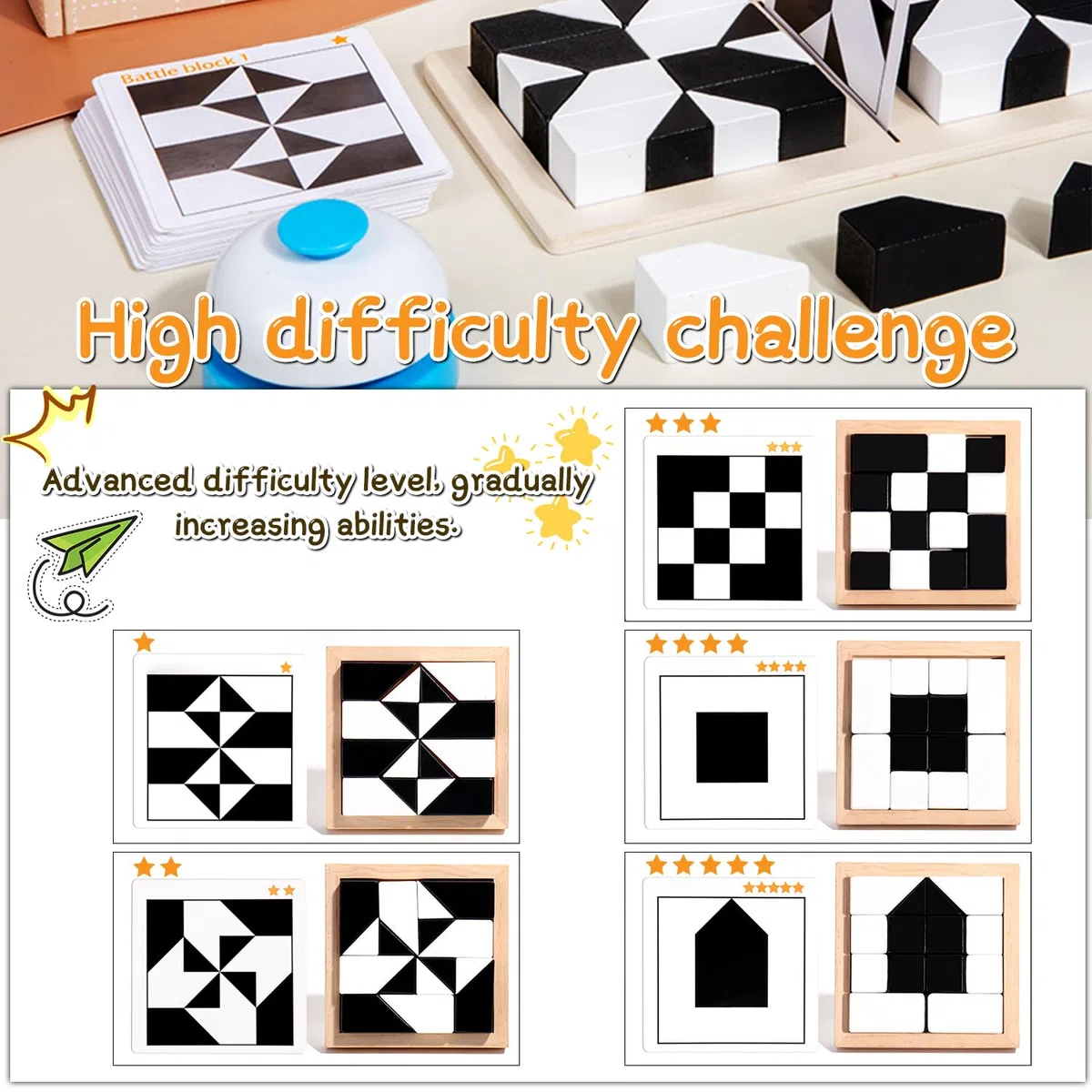 Brain Puzzle Gioco, Puzzle nascosto in legno con 40 Sfide e Snatch Bell, IQ Puzzles Game, Legno Brain Teasers Gioco Puzzle