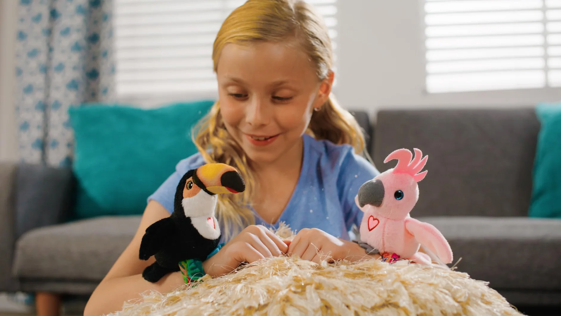 Uccello Peluche Interattivo Ricaricabile con Musica e Suoni per Bambini 18+ Mesi