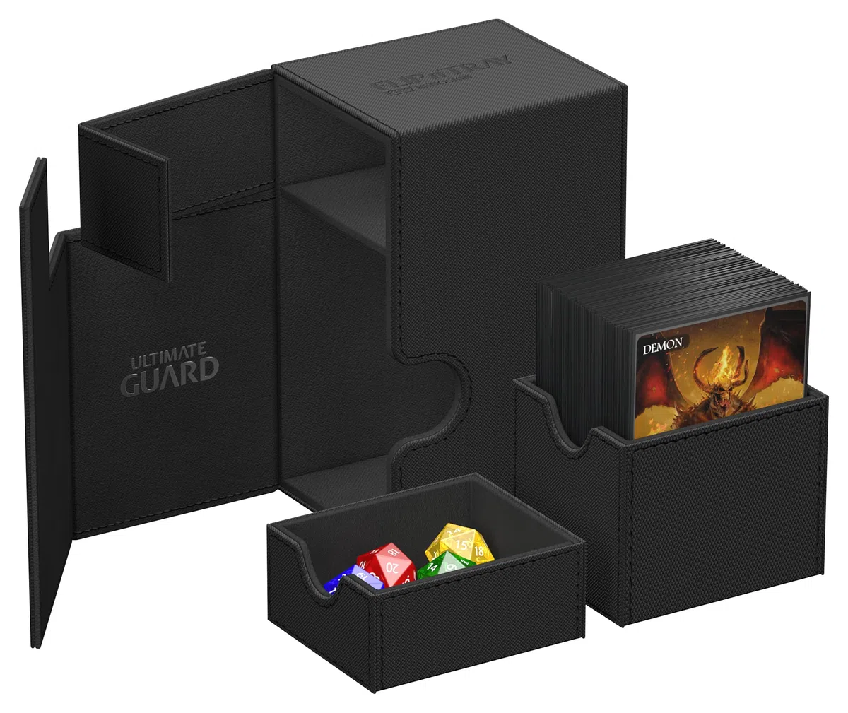 Ultimate Guard Flip`n`Tray 80+ XenoSkin Monocolor Nero