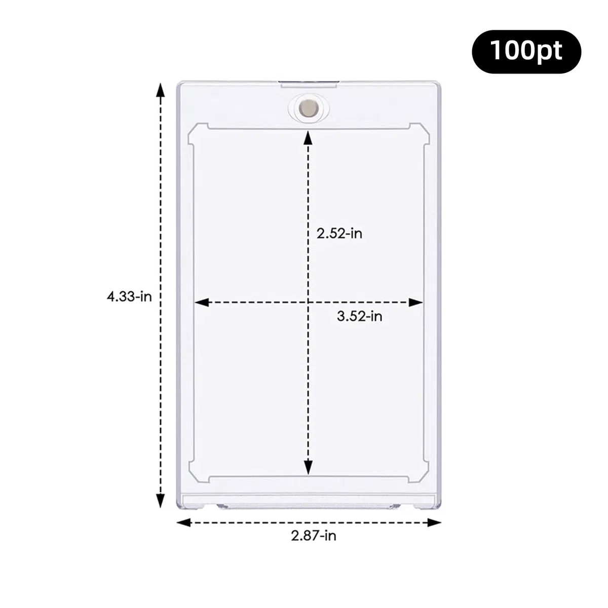 Porta carte magnetiche, piastra di tensione magnetica, 35pt-100pt, per carte da collezione e carte sportive, protegge la carta, il calcio, le carte da basket (5 pezzi) (100pt)