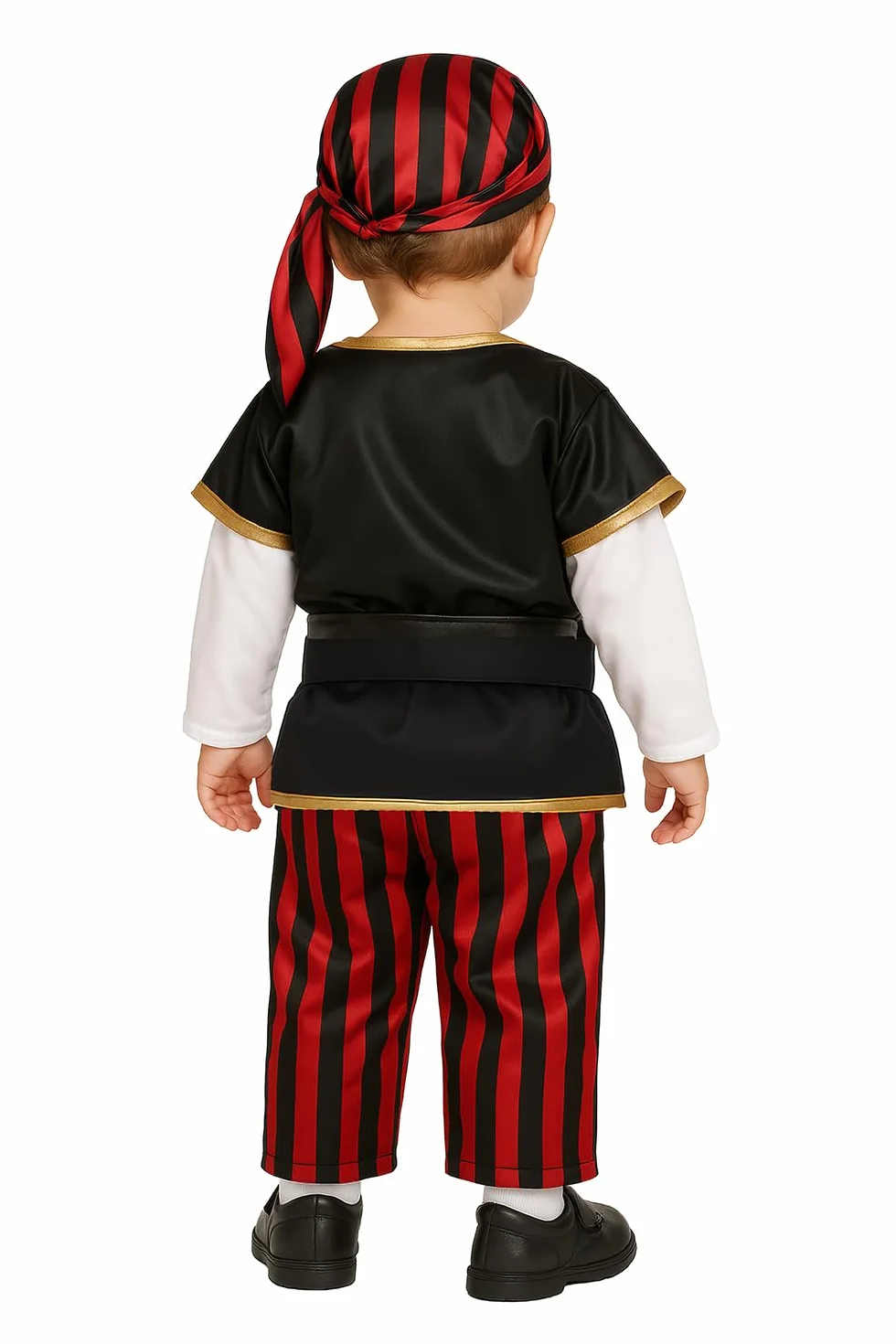 FIESTAS GUIRCA | Costume Pirata Baby (18-24 Mesi) - Maglietta, Gilet, Cintura, Pantaloni e Foulard - Costumi da Corsaro e Bucaniere per Halloween, Carnevale e Feste in Maschera - Ideale per Bebè