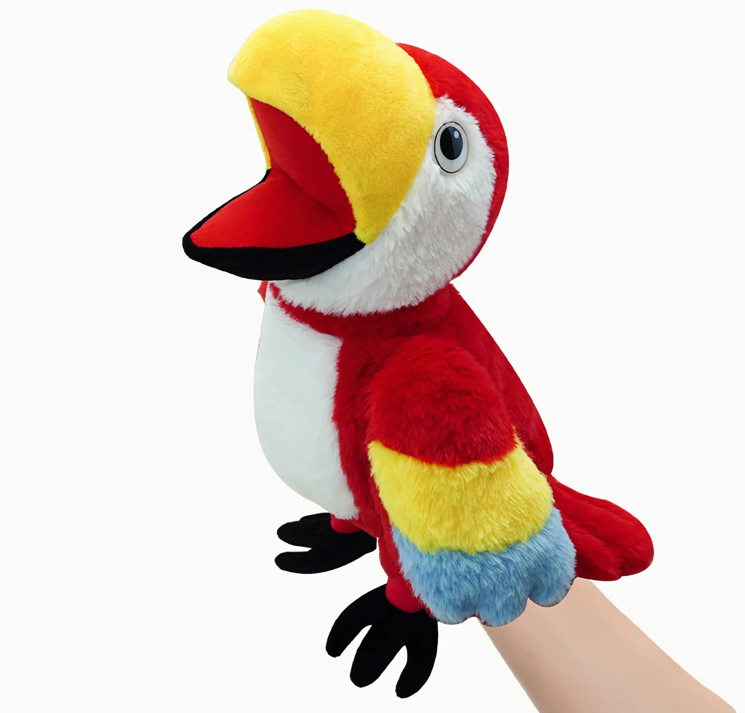 Marionette a mano per uccelli per bambini,include pappagalli, pavoni, ecc. Con bocche aperte mobili, perfette per raccontare storie, insegnare, scuola materna, regali di compleanno